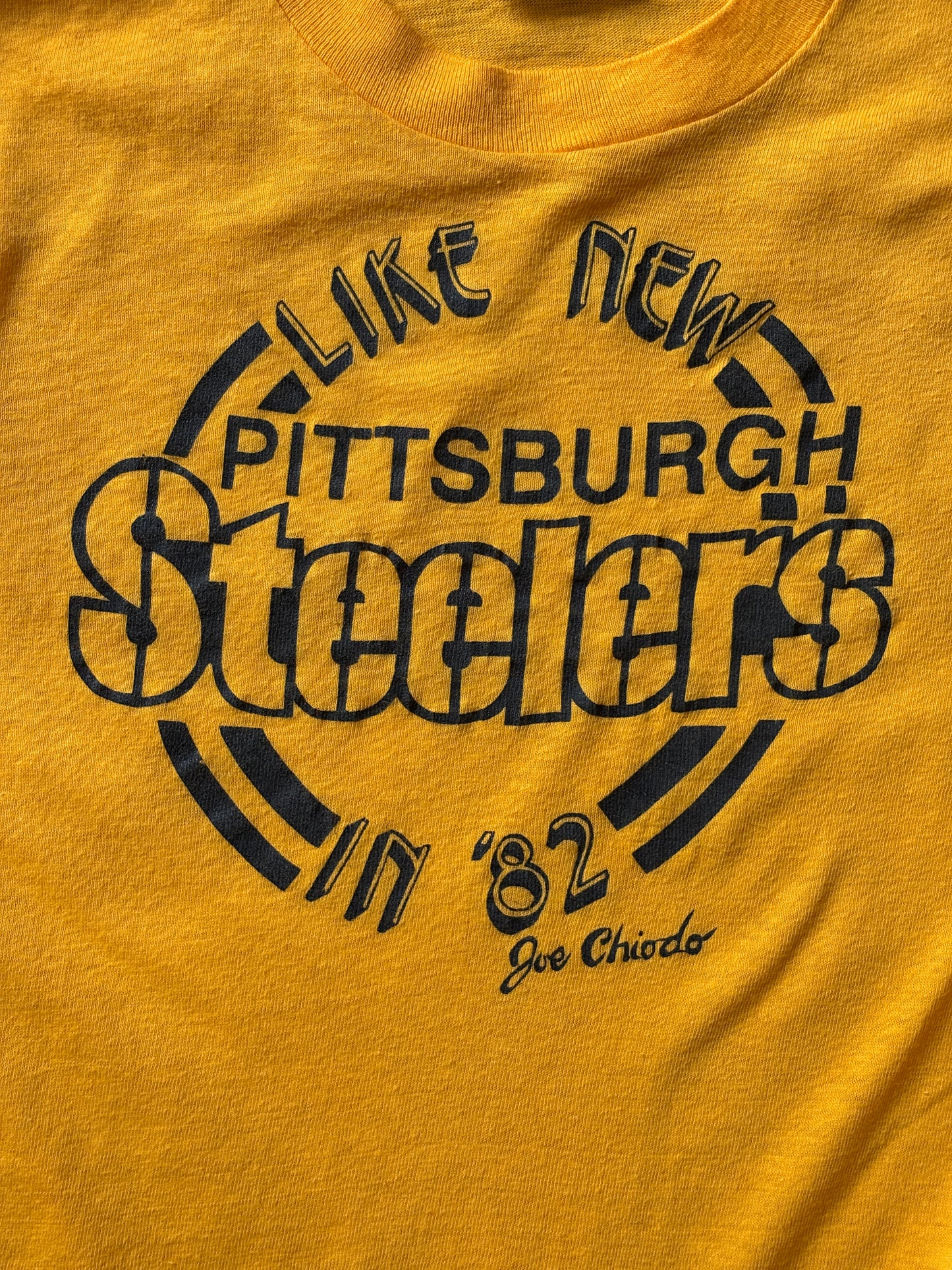 Vintage 1982 Pittsburgh Steelers t-shirt made in USA with classic team logo, size large