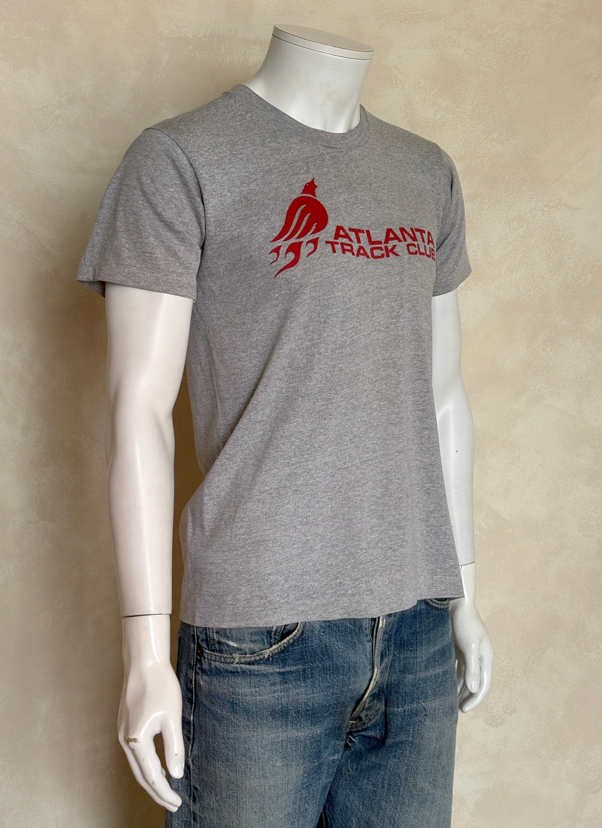 Vintage Atlanta Track Club tee – sleek athletic style from a legendary running scene. Large-AJ357 Studio