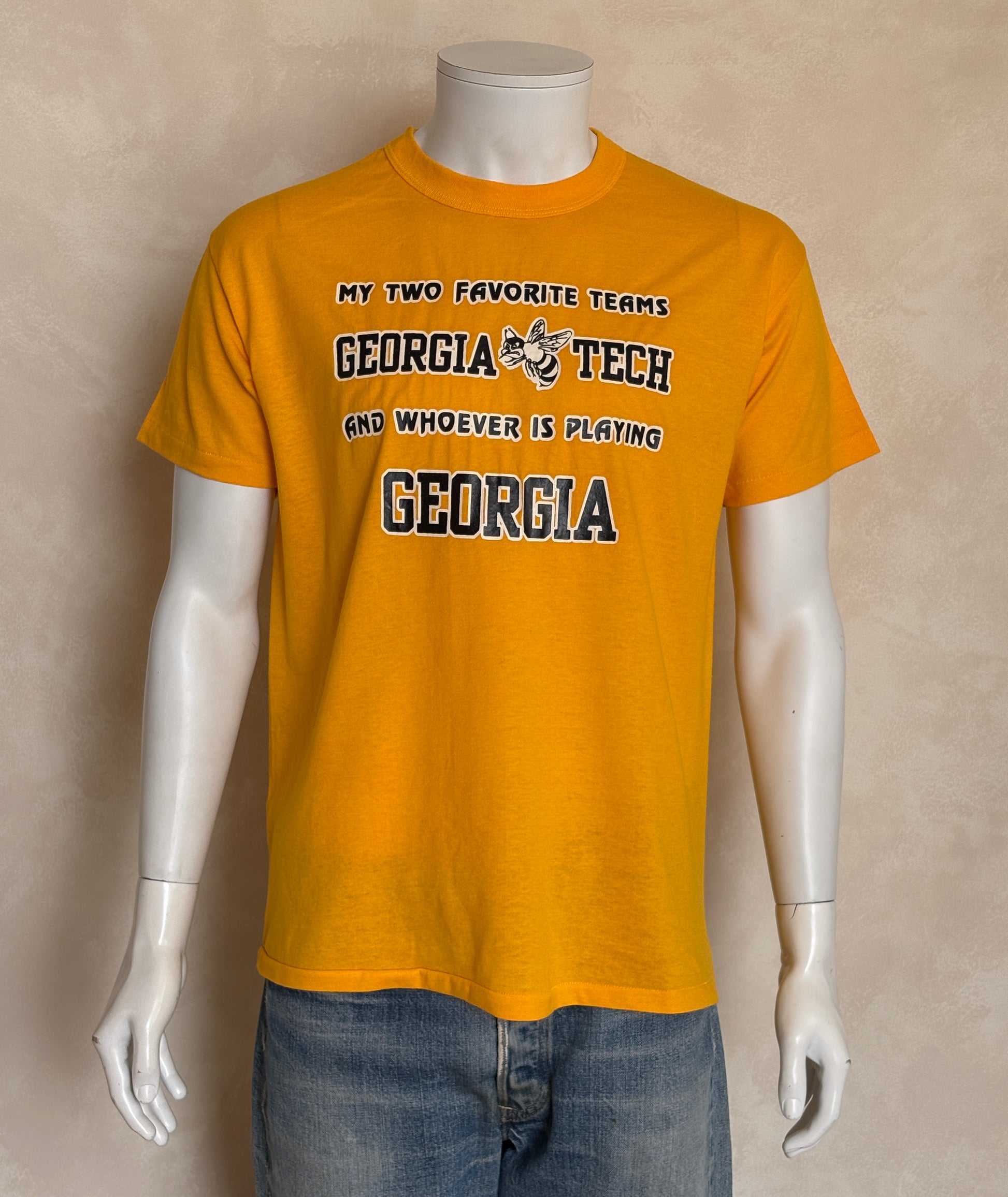 Vintage 1990s Georgia Tech t-shirt with classic collegiate design, made in USA, size large