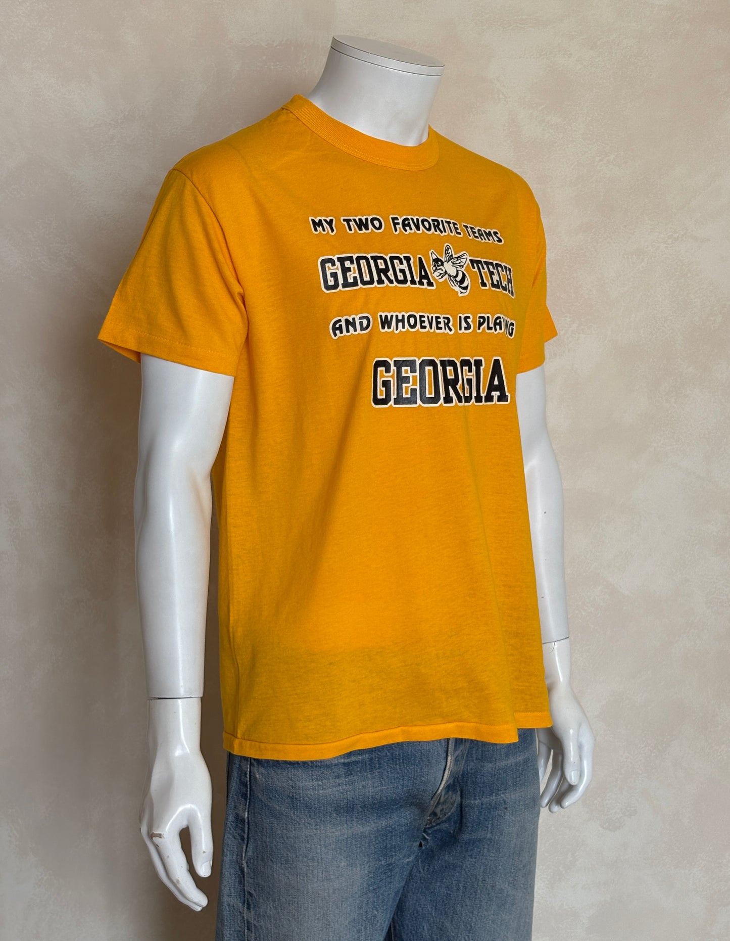 Vintage 1990s Georgia Tech t-shirt with classic collegiate design, made in USA, size large