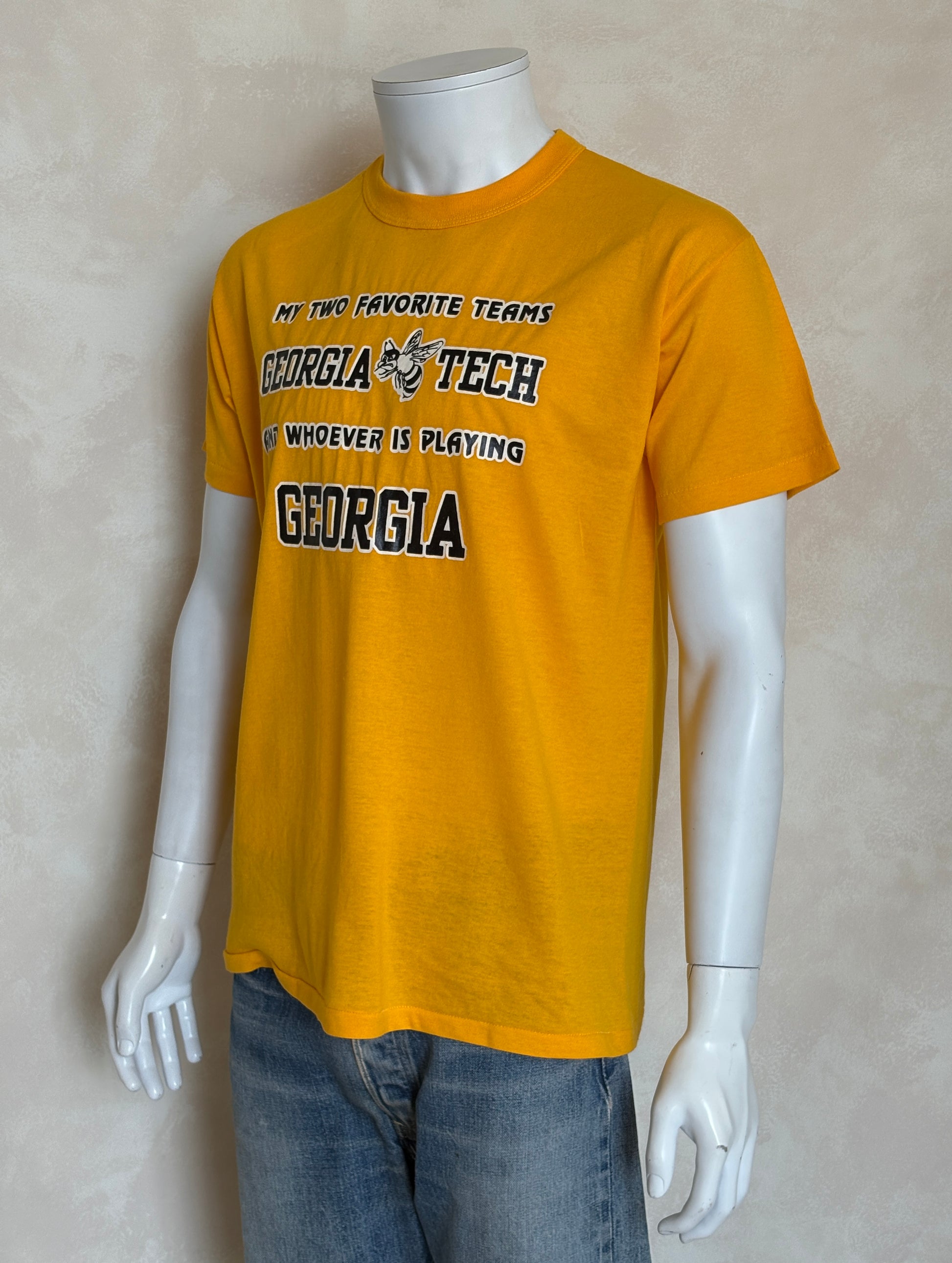 Vintage 1990s Georgia Tech t-shirt with classic collegiate design, made in USA, size large