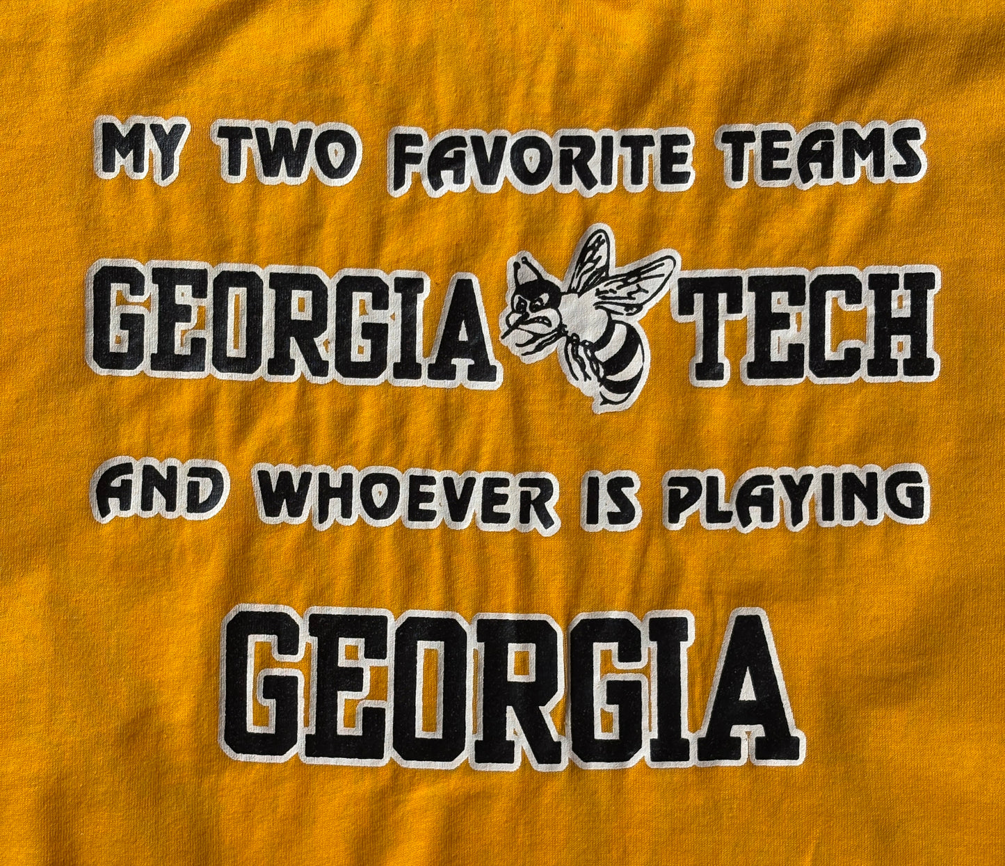 Vintage 1990s Georgia Tech t-shirt with classic collegiate design, made in USA, size large