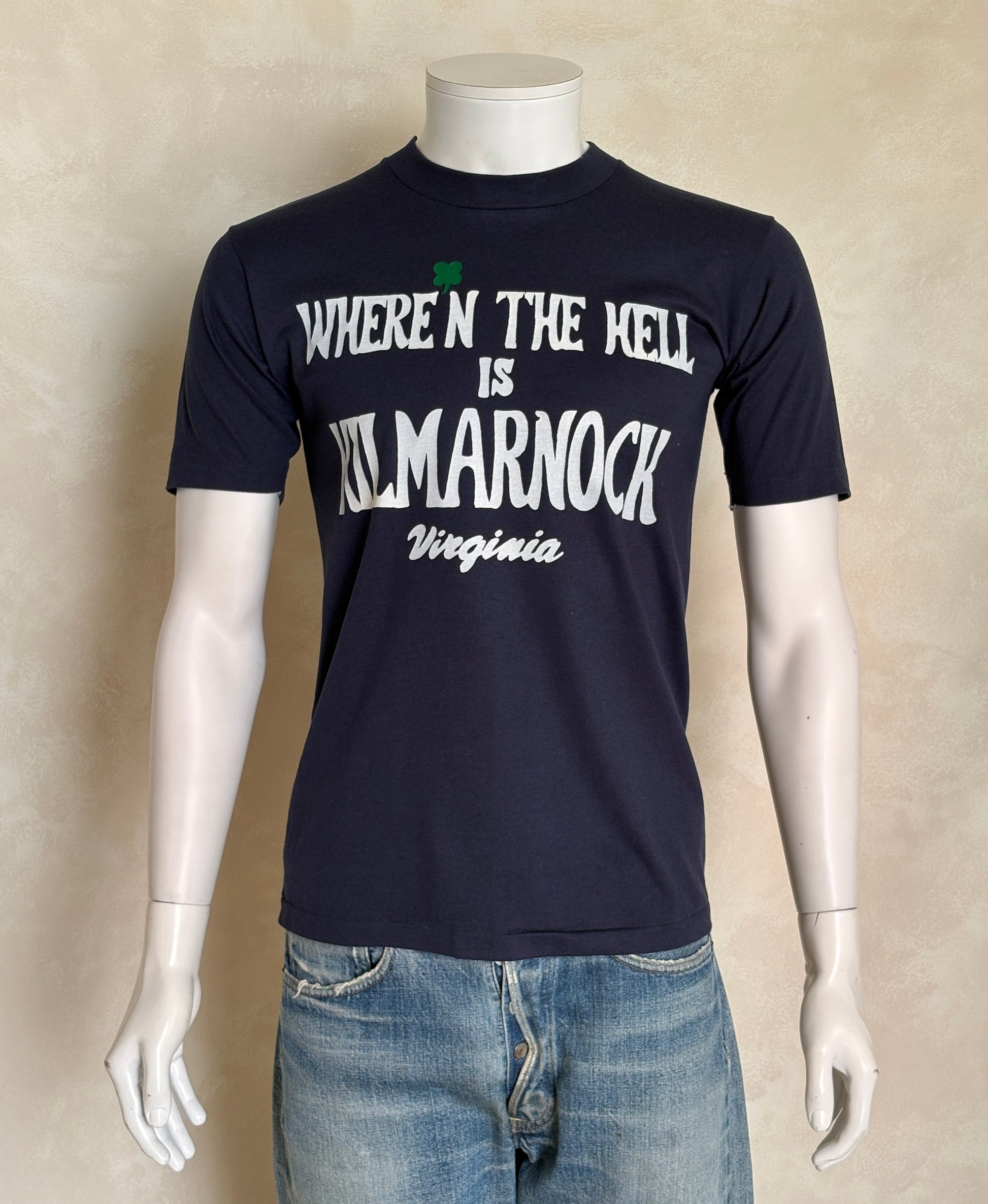 Vintage Kilmarnock Virginia tee – small town mystery with bold retro attitude. Med - USA Vintage Bcn