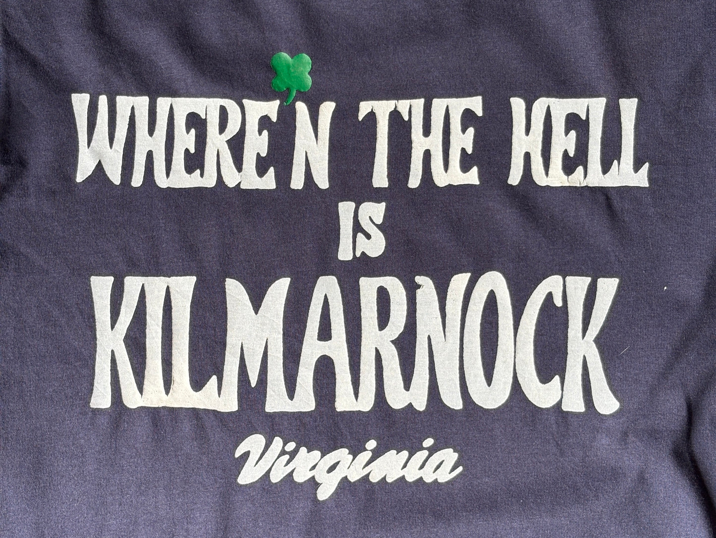 Vintage Kilmarnock Virginia tee – small town mystery with bold retro attitude. Med - USA Vintage Bcn