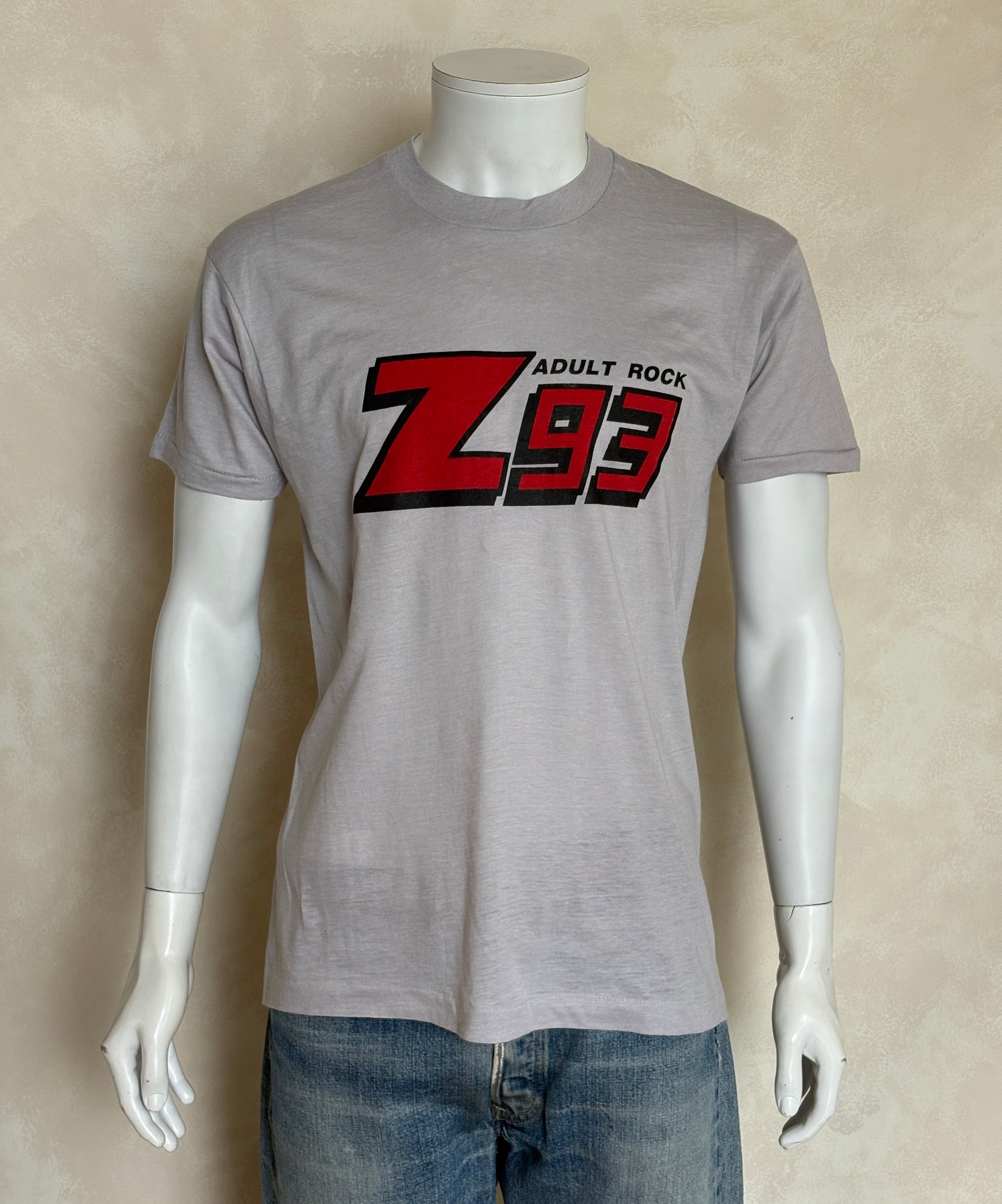 Vintage 1980s Z93 Adult Rock radio promo t-shirt made in USA, classic music tee