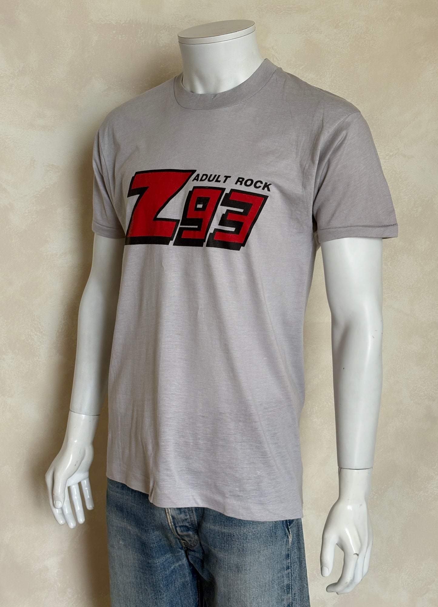Vintage 1980s Z93 Adult Rock radio promo t-shirt made in USA, classic music tee