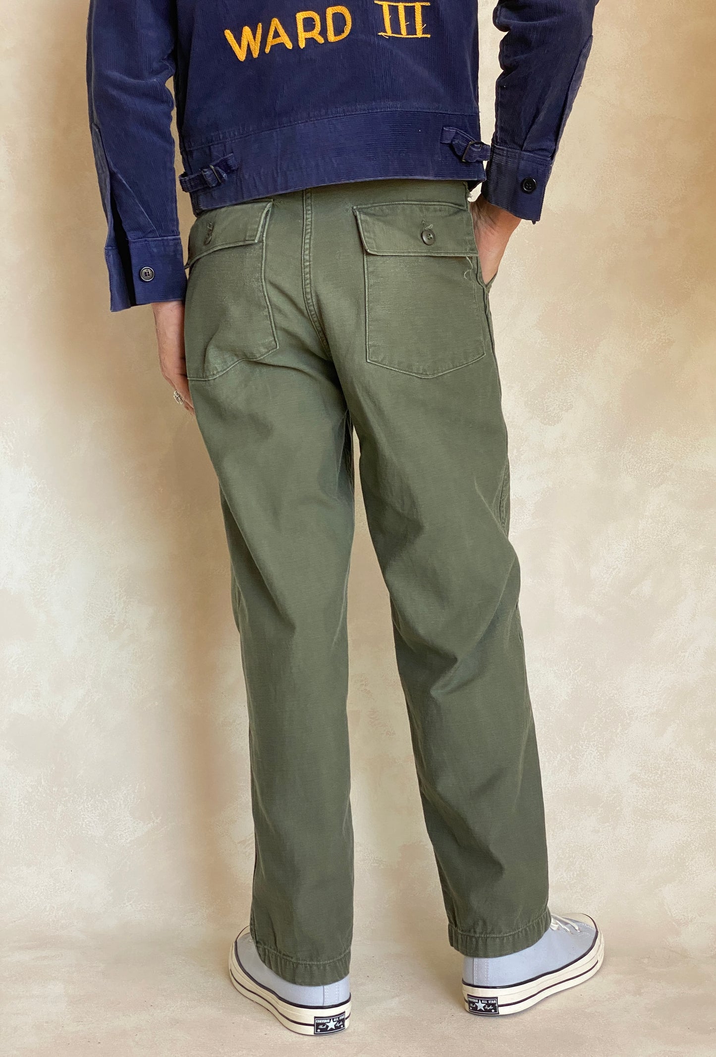 34X31. 1975 Authentic US Army Vietnam war era OG-107 Fatigue pants - USA Vintage Bcn
