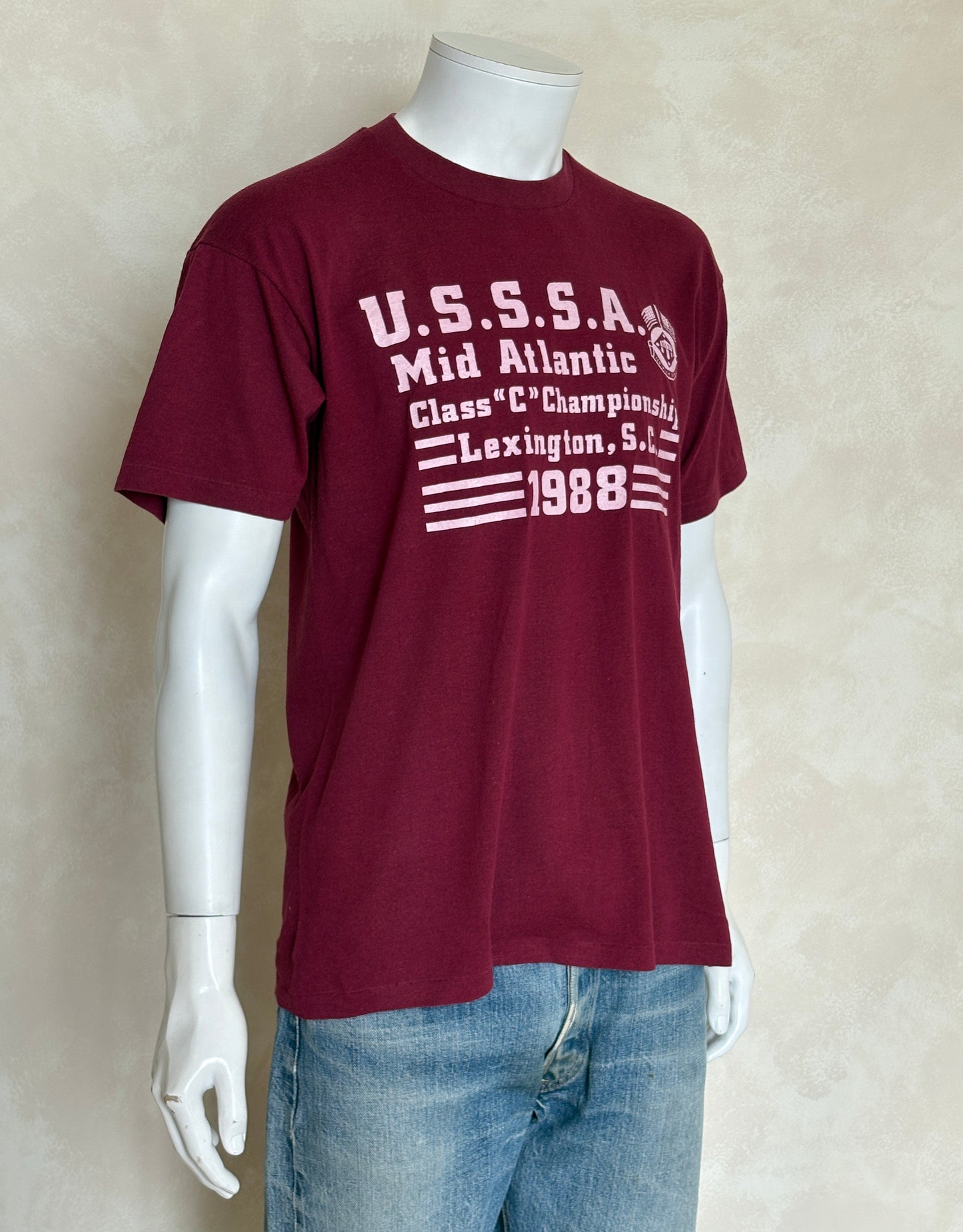 Vintage 1988 U.S.S.S.A. Softball t-shirt from the Mid Atlantic Championship, made in USA, size XL
