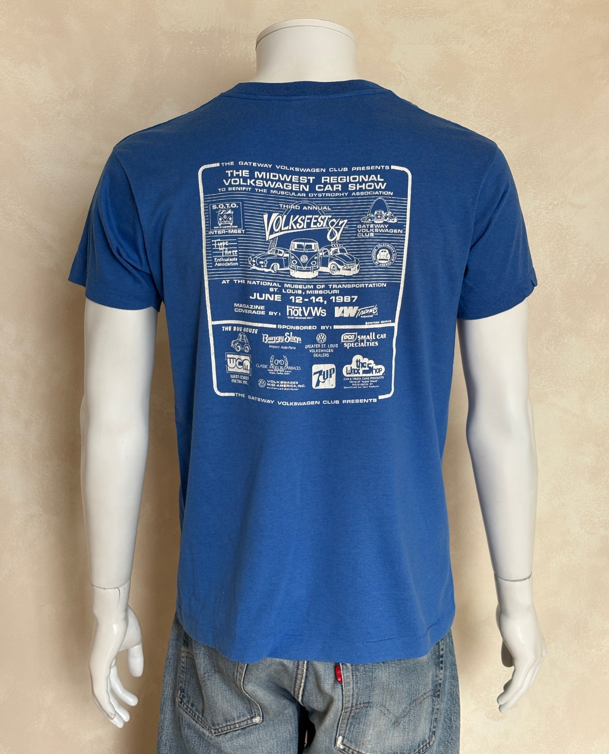 Volkswagen 1987 Car Show Tee – Authentic USA Vintage – Large- t shirt - USA Vintage Bcn