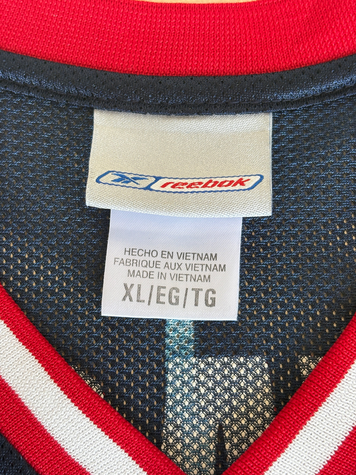 Reebok Houston Rockets Yao Ming No. 11 Jersey Size XL Navy Pinstripe Mesh 2000s NBA Vintage