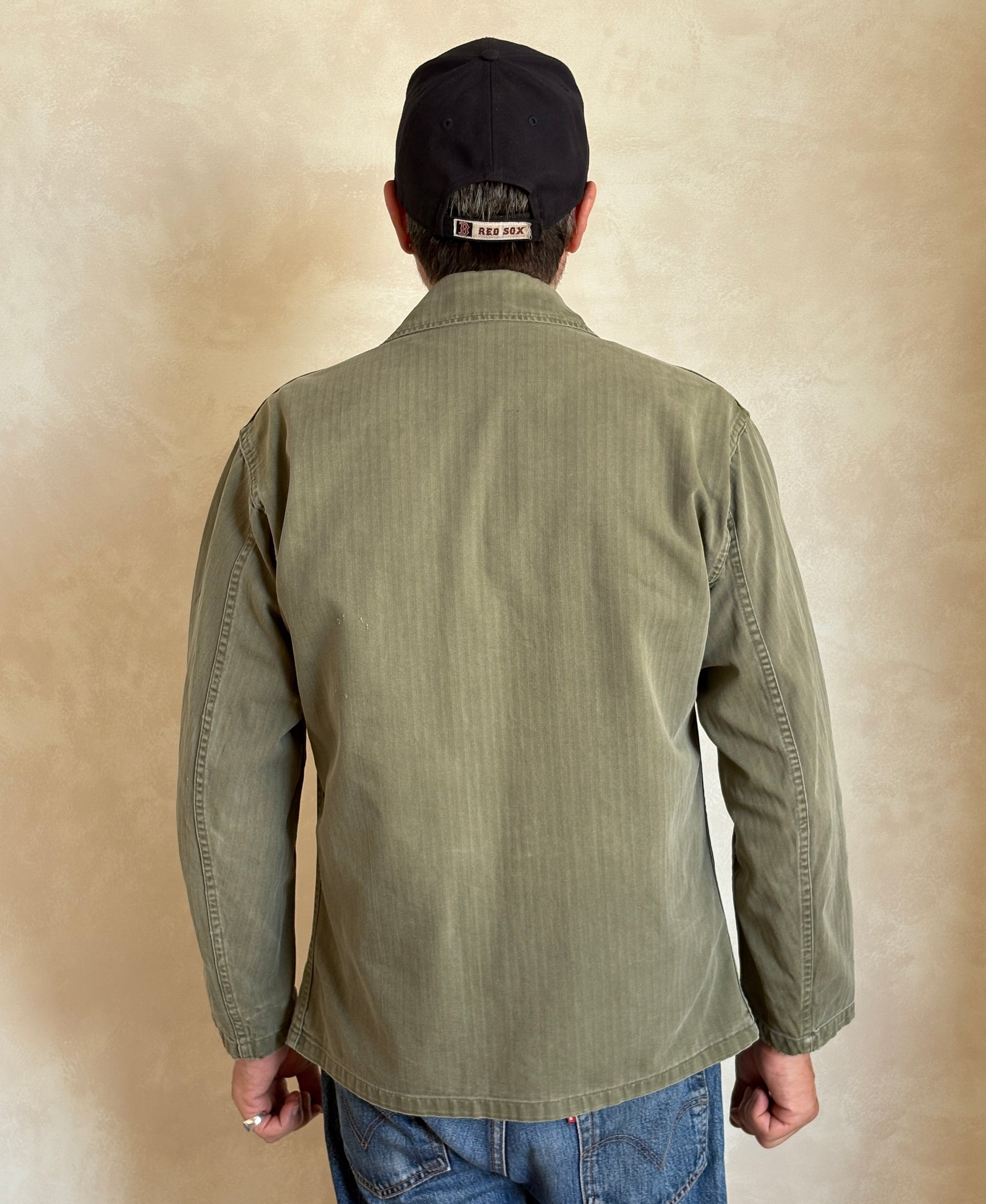 Medium . Authentic US Army HBT Utility Shirt – Korean War Era - USA Vintage Bcn