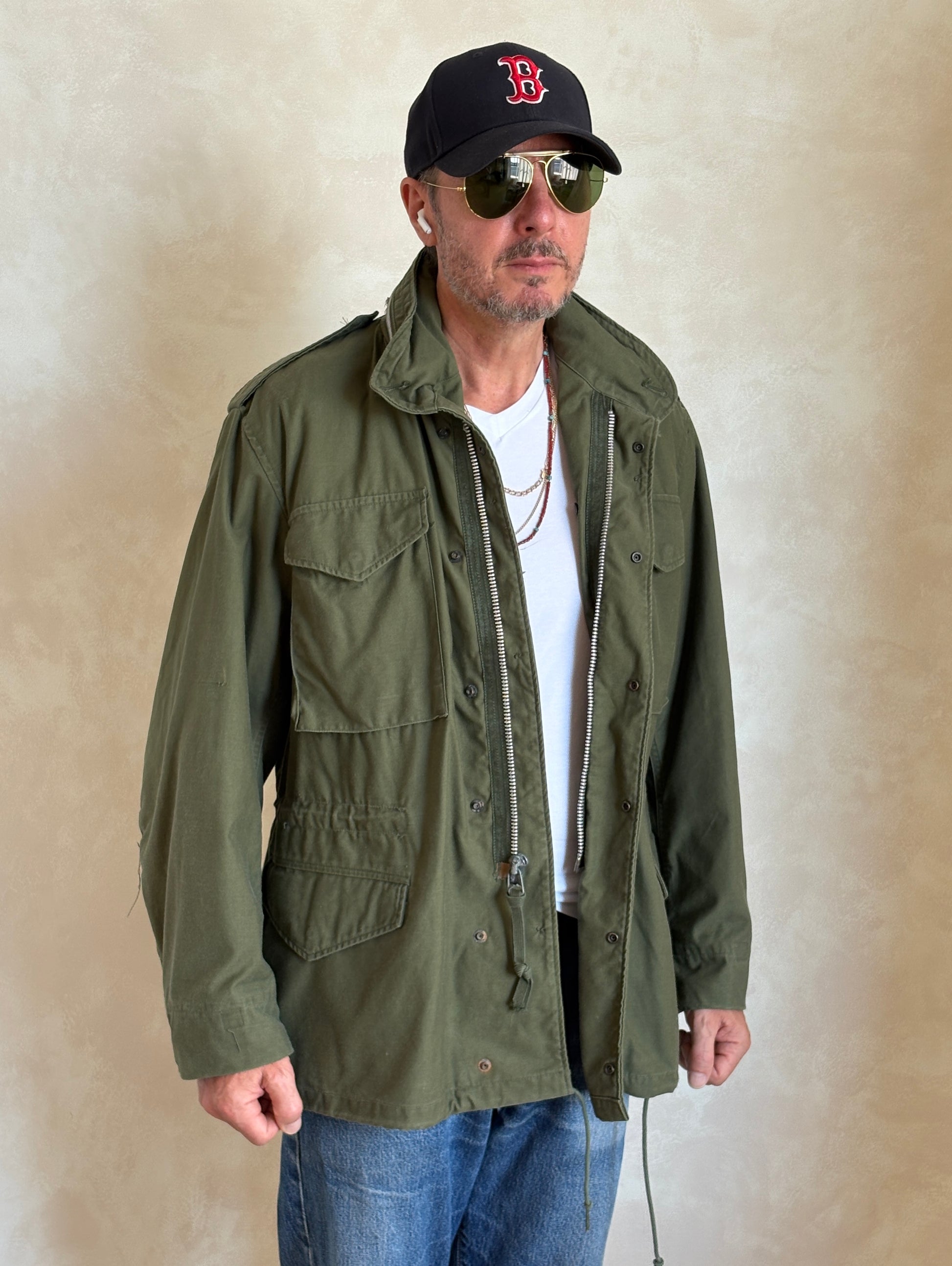 Med Reg. Authentic Alpha Industries 1969 US Army M-65 Field Jacket – OG-107 – Vintage Military Issue - USA Vintage Bcn