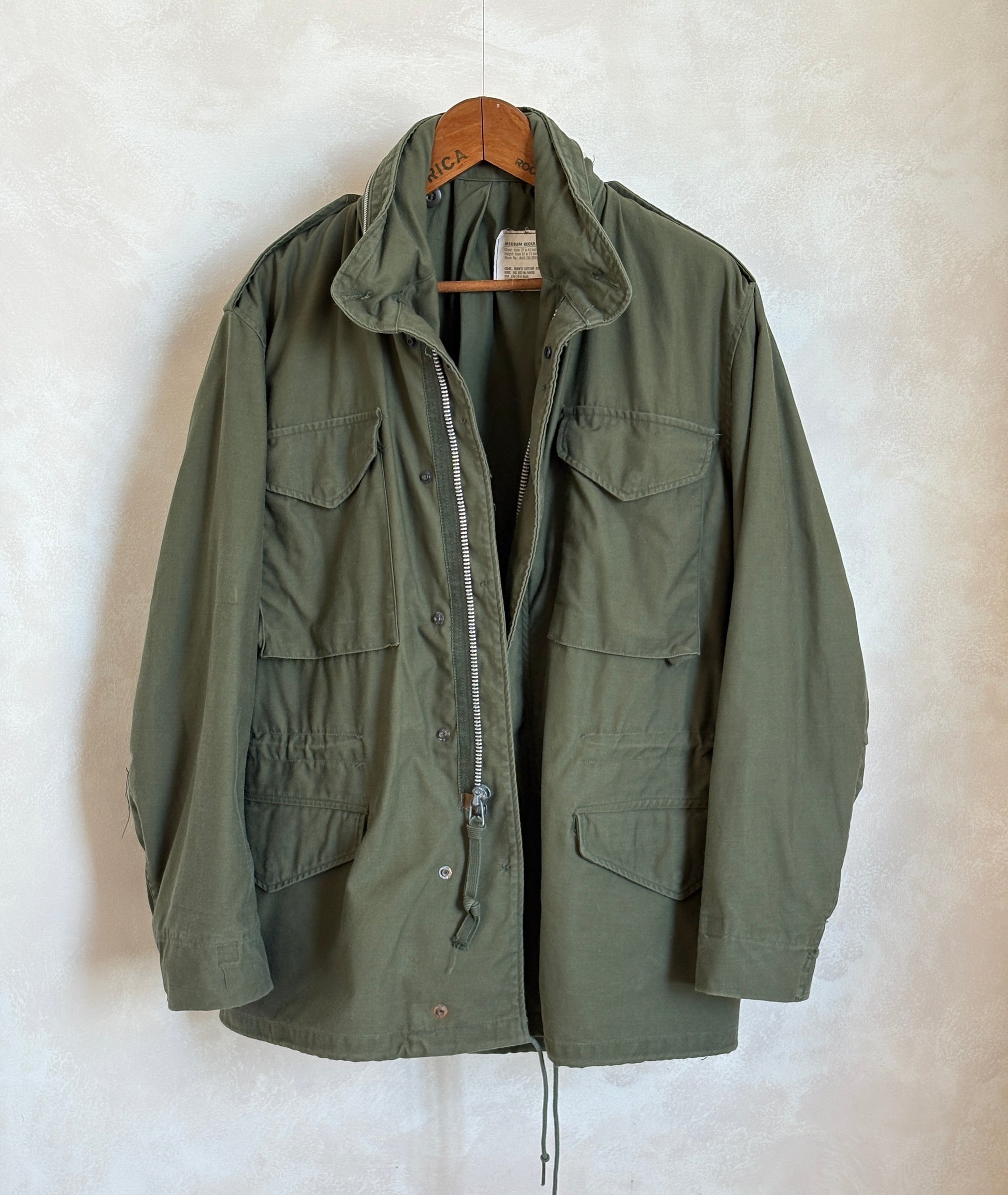Med Reg. Authentic Alpha Industries 1969 US Army M-65 Field Jacket – OG-107 – Vintage Military Issue - USA Vintage Bcn