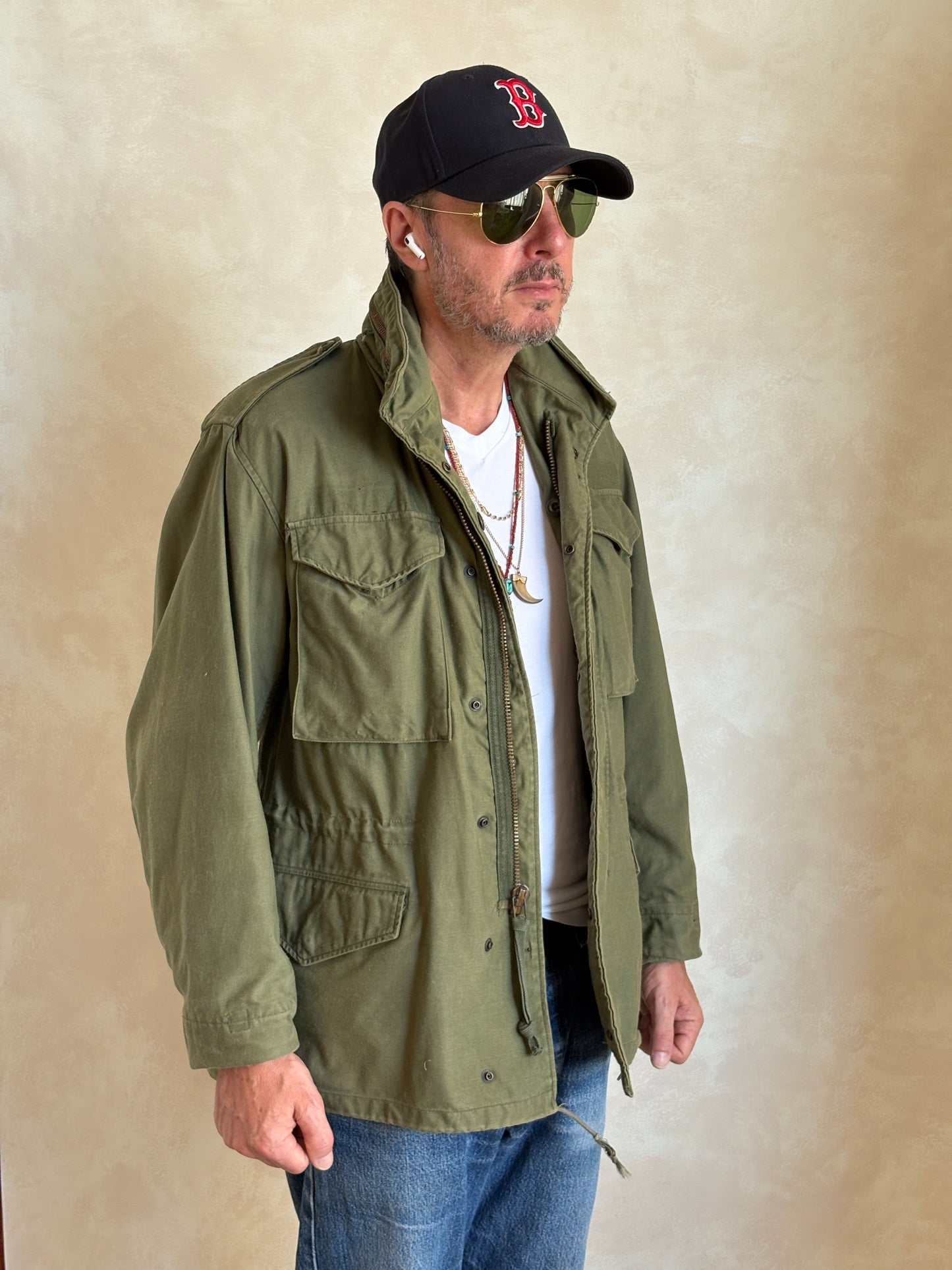 Small Reg. Authentic John Ownbey 1974 US Army M-65 Field Jacket – OG-107 – Vintage Military Issue - USA Vintage Bcn