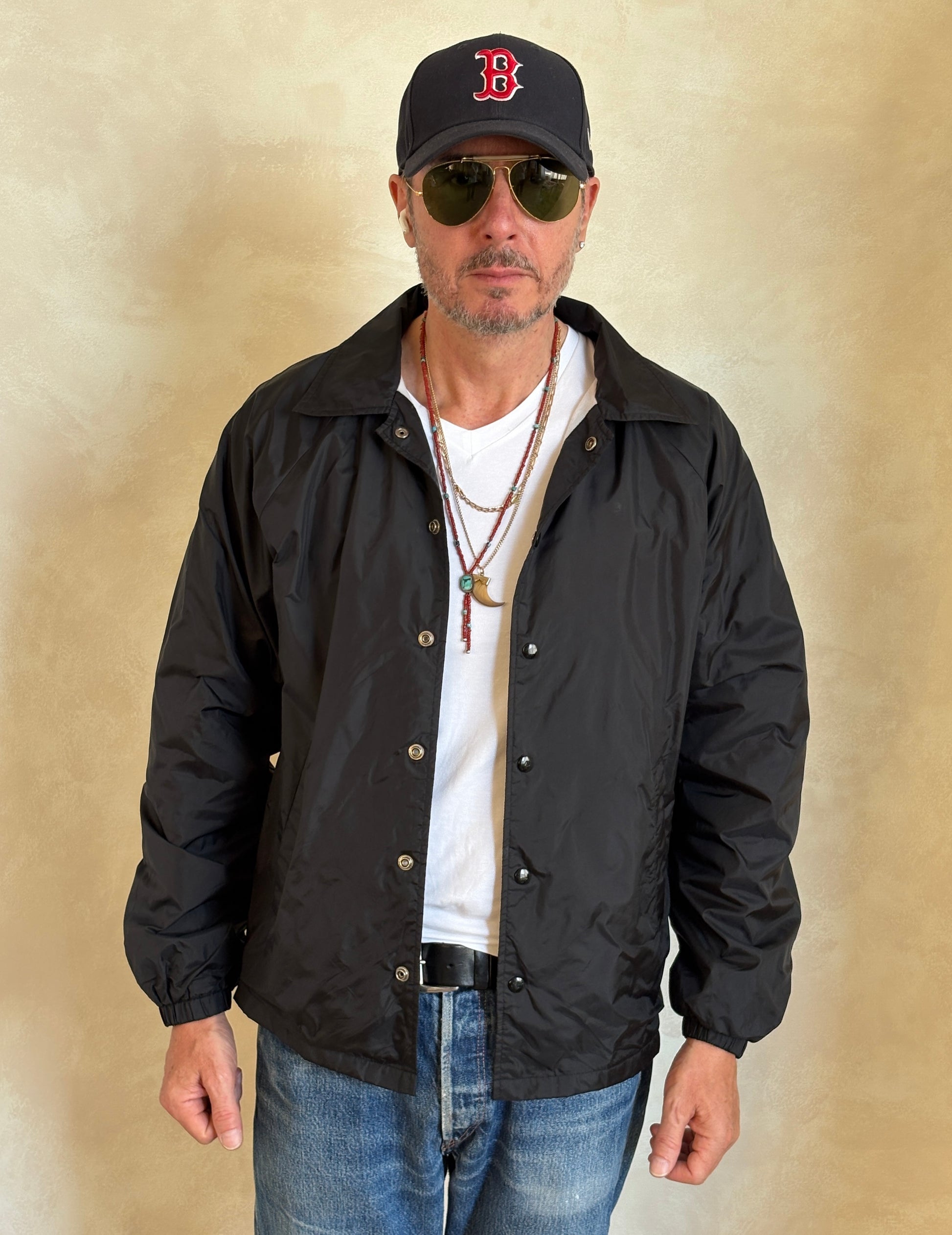 Size Med. Vintage printed windbreaker - USA Vintage Bcn