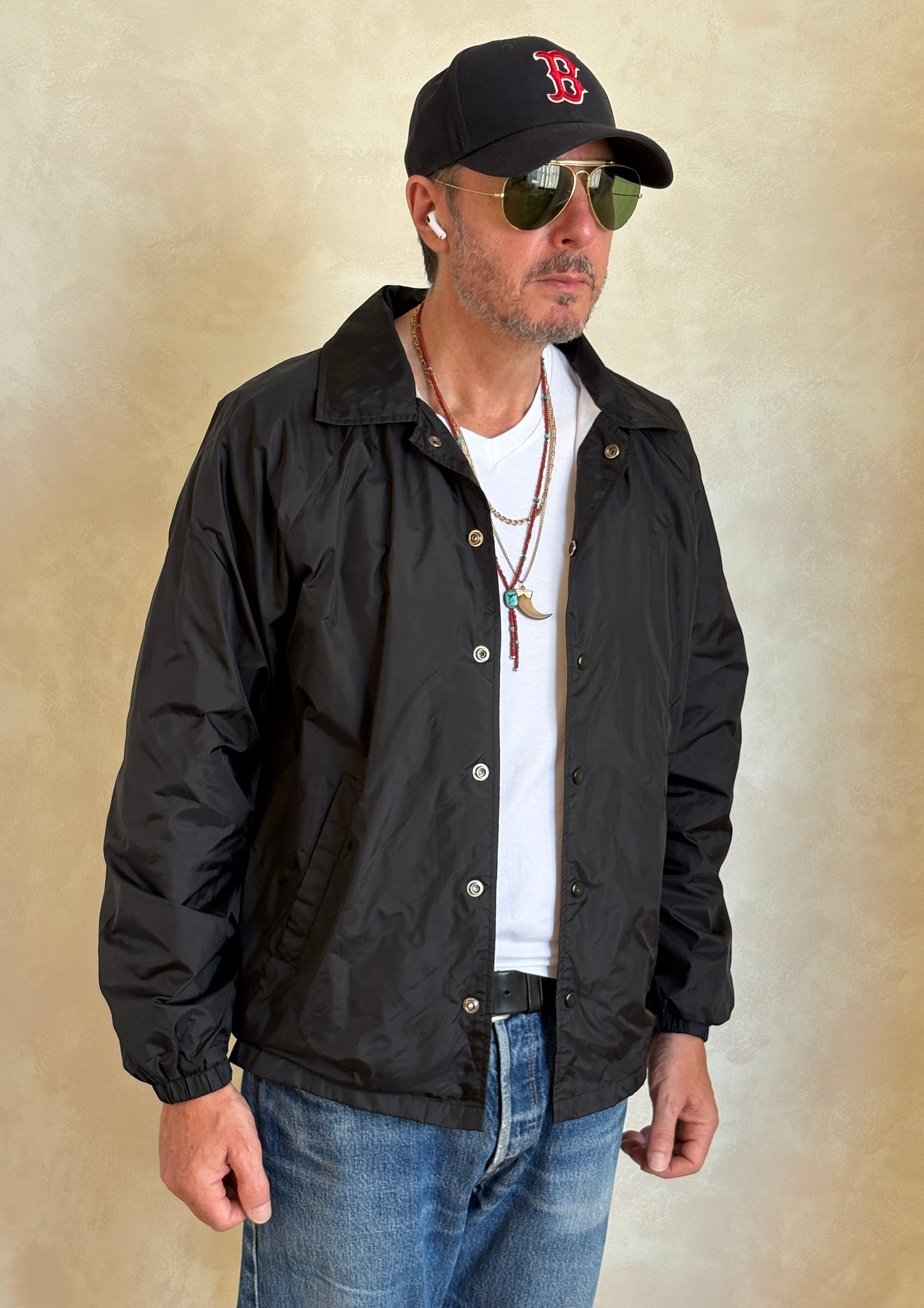 Size Med. Vintage printed windbreaker - USA Vintage Bcn