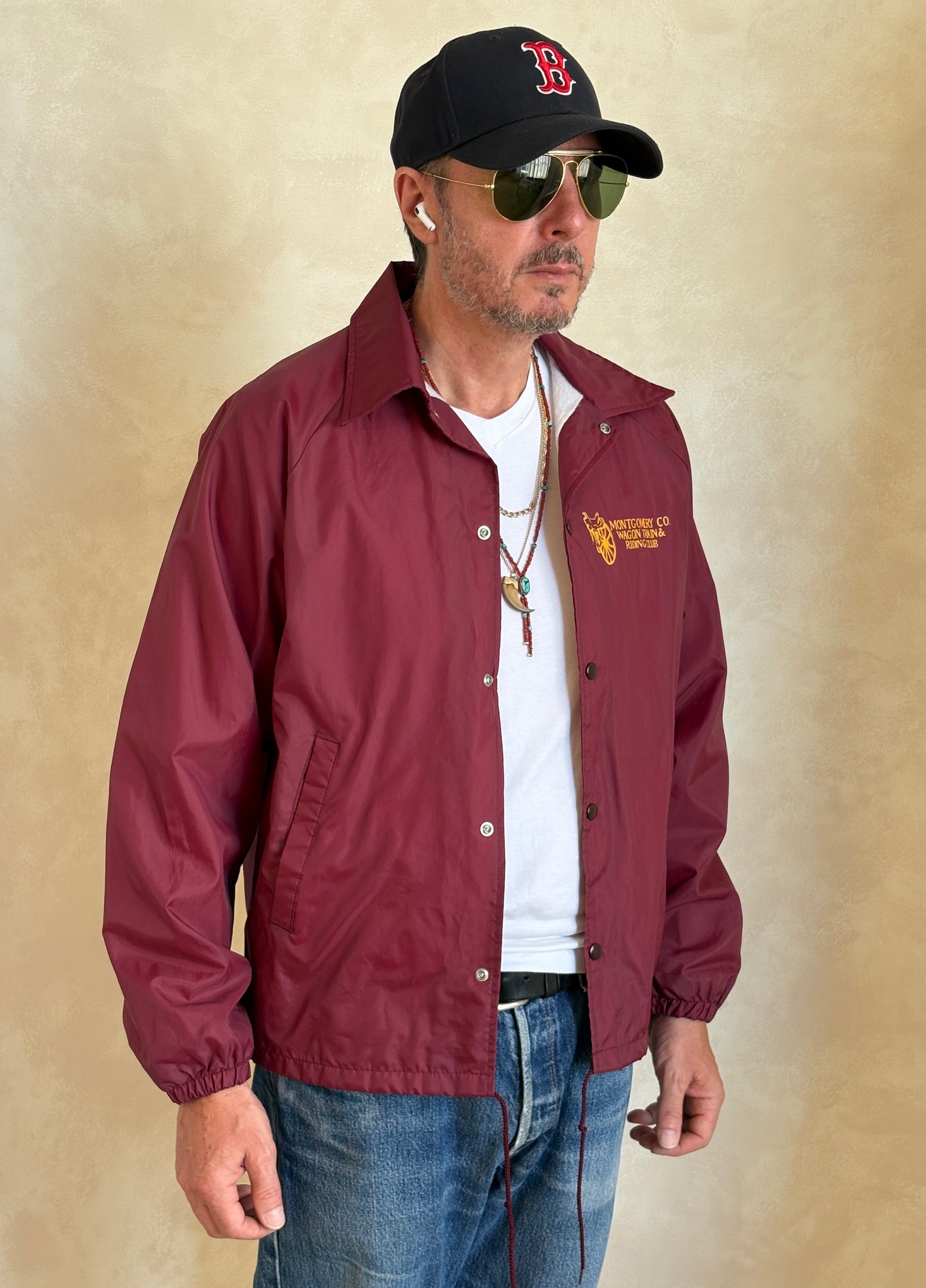 Size Med. Vintage 80s windbreaker made in USA - USA Vintage Bcn