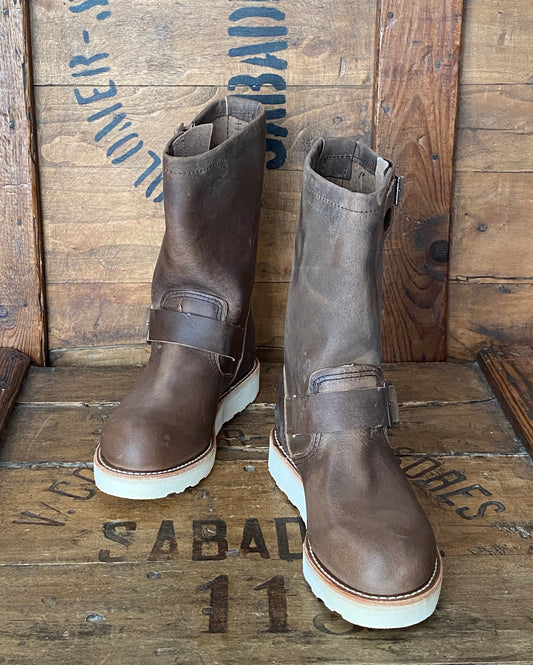 Red Wing 2975 Heritage Engineer Boots, size 5D (37 EU) - front view. Made in USA. Seconds quality.