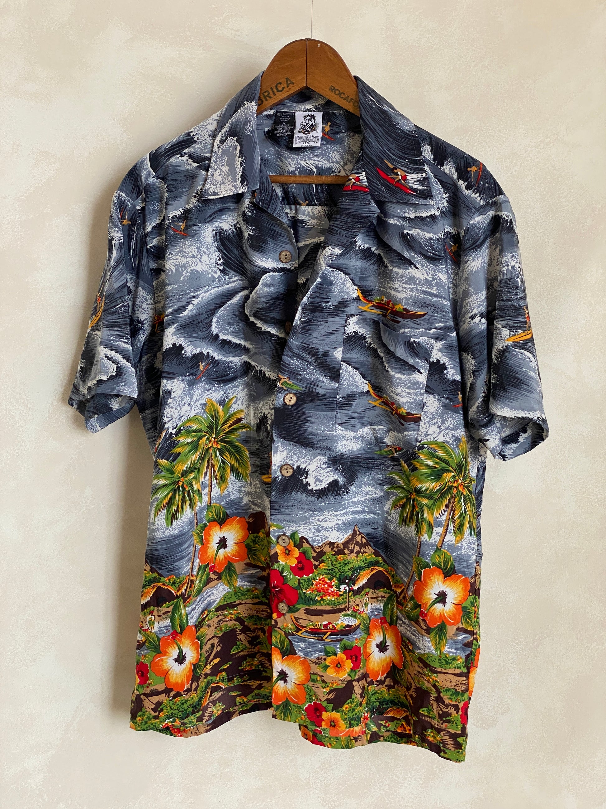 Size M. Vintage 90s Hawaiian cotton shirt - USA Vintage Bcn