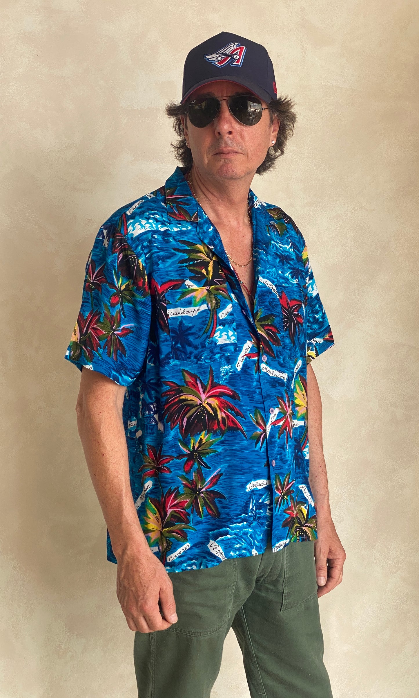 Size XL. Vintage 80s Hawaiian shirt - USA Vintage Bcn