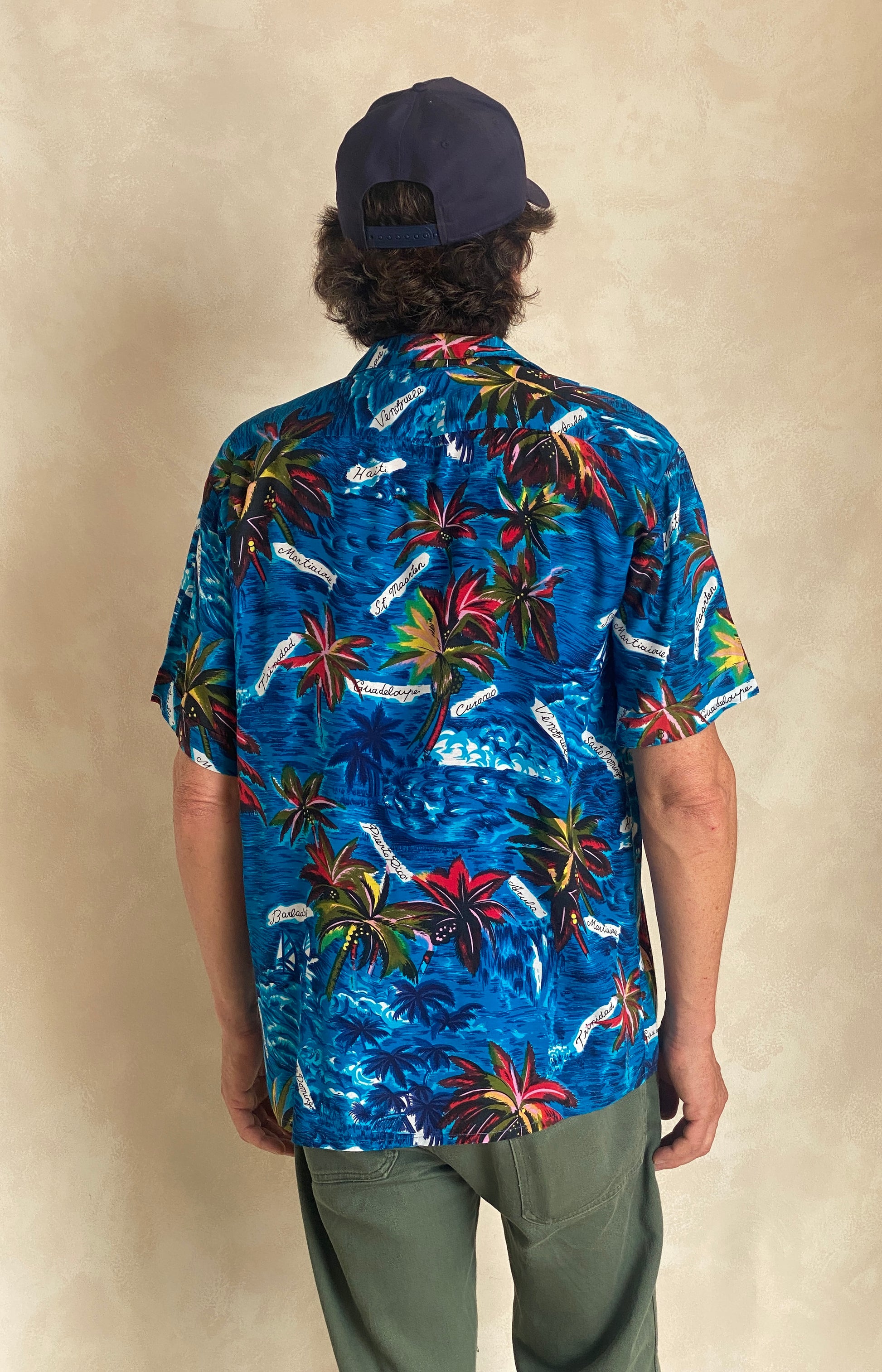 Size XL. Vintage 80s Hawaiian shirt - USA Vintage Bcn