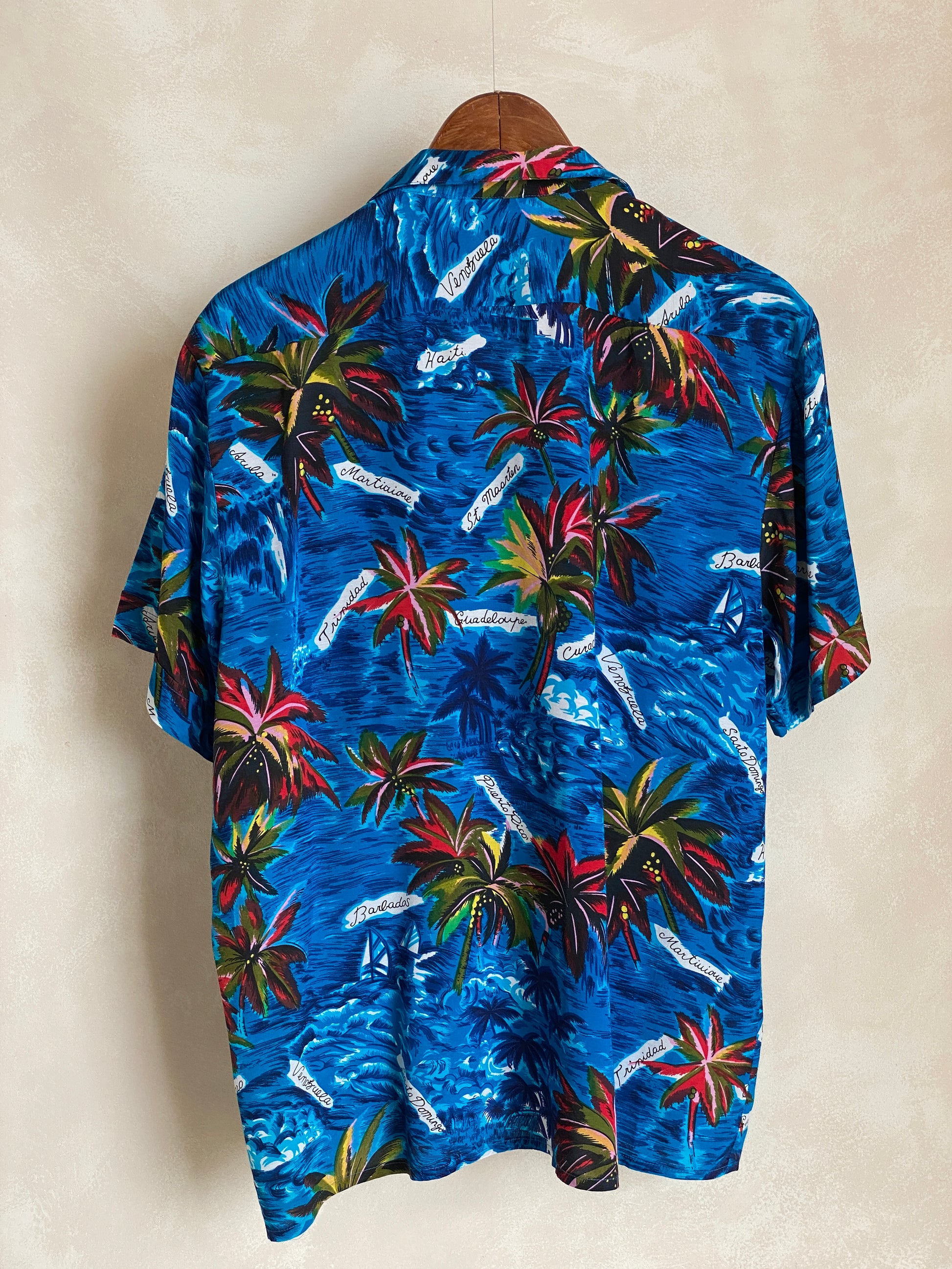 Size XL. Vintage 80s Hawaiian shirt - USA Vintage Bcn