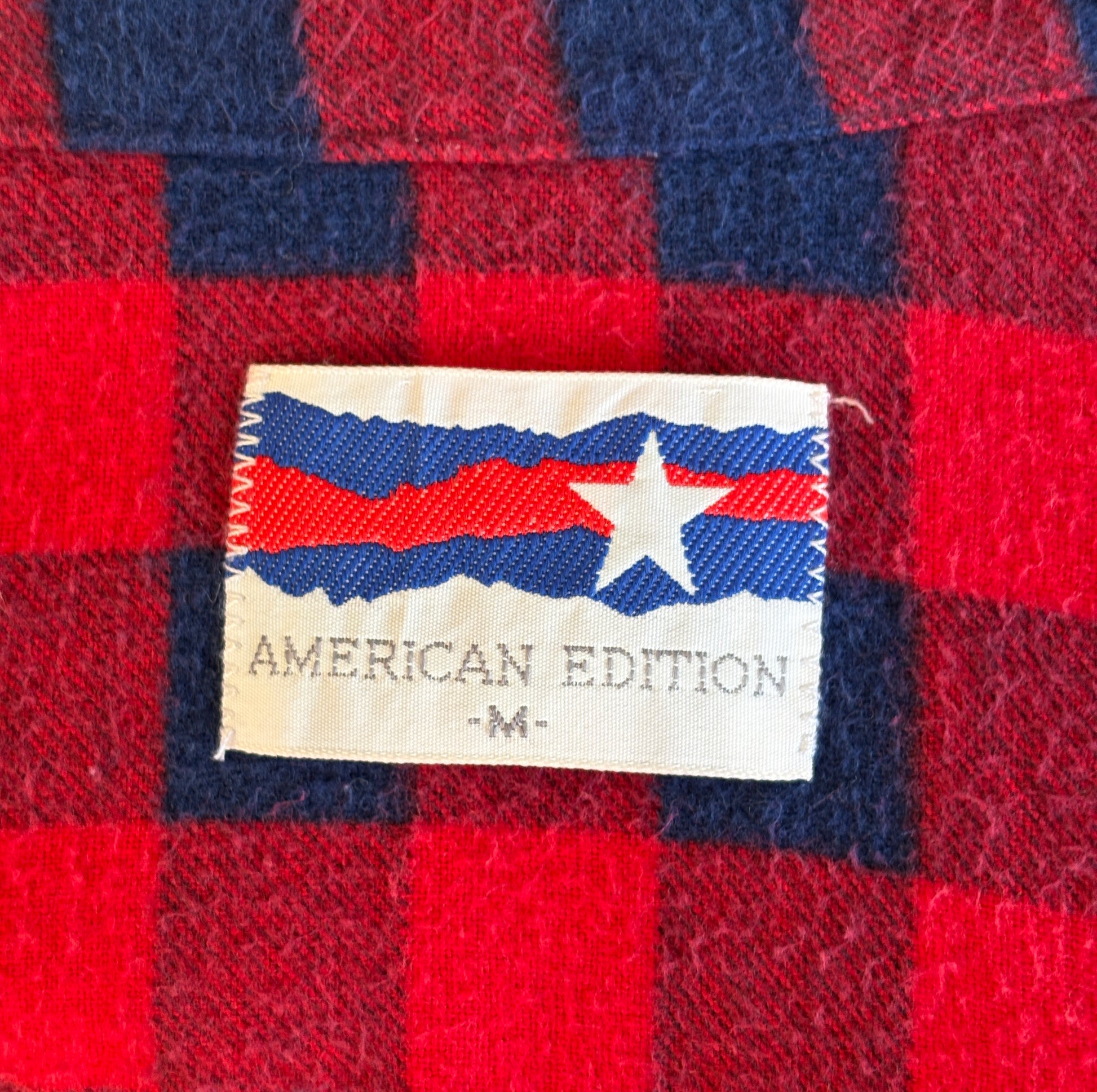 Size Med. Vintage 80s flannel plaid Shirt-Made in USA- - USA Vintage Bcn