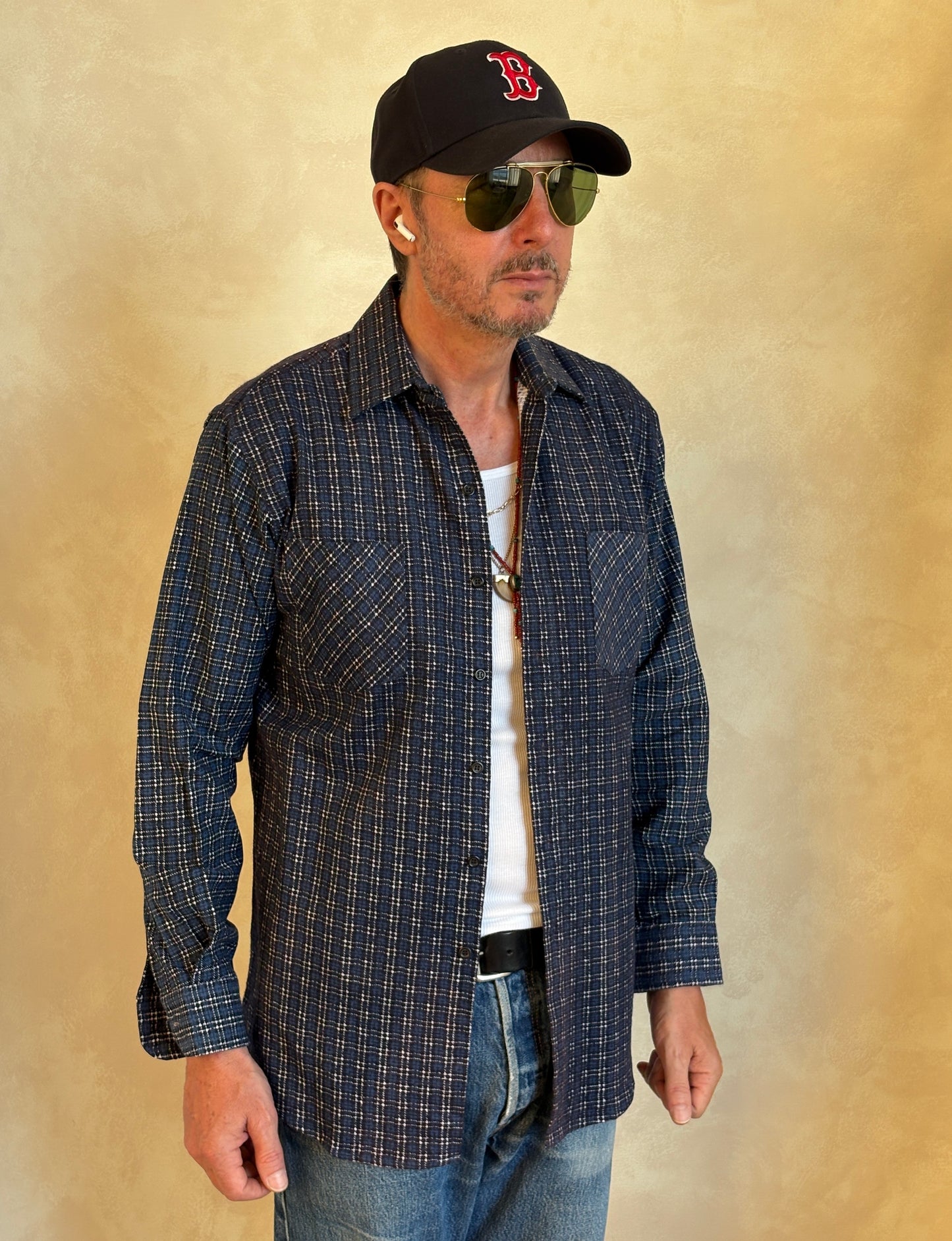 Size Med. Vintage 80s Dickies Flannel Plaid Shirt – Retro Grunge Workwear - USA Vintage Bcn