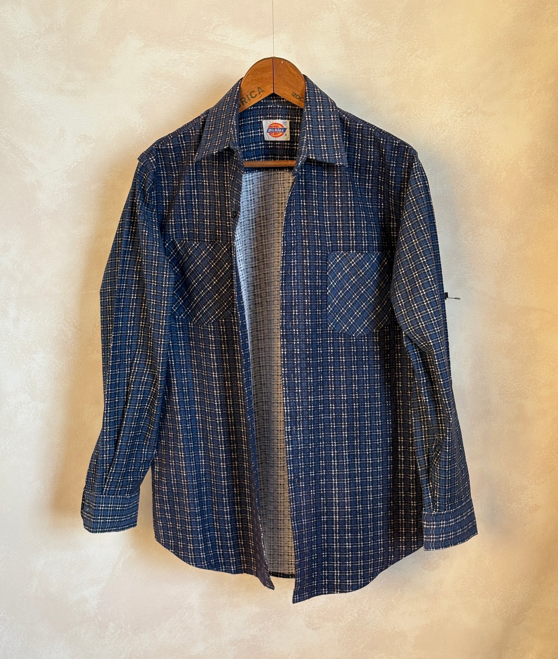 Size Med. Vintage 80s Dickies Flannel Plaid Shirt – Retro Grunge Workwear - USA Vintage Bcn