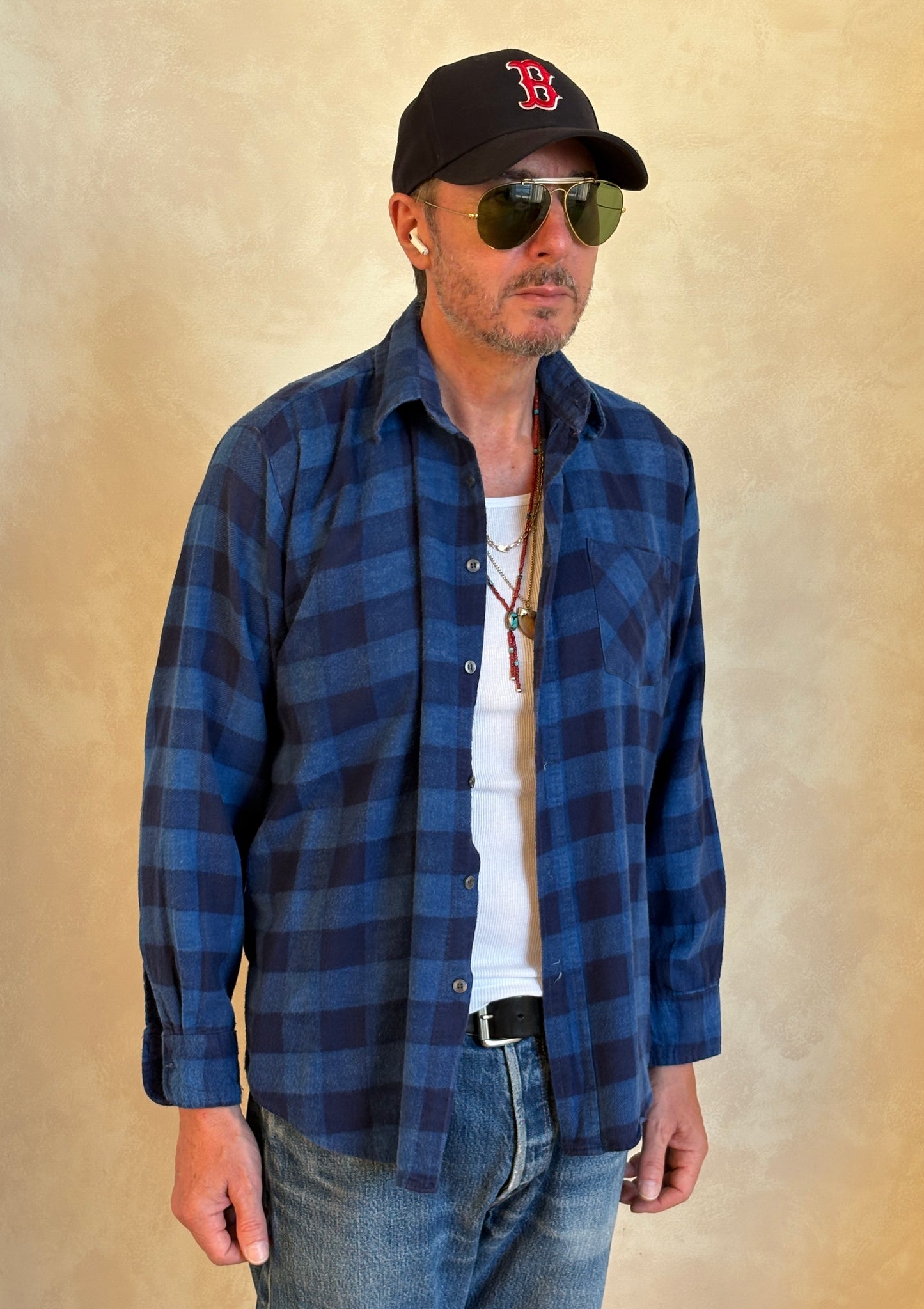 Size Med. Vintage 80s Flannel Plaid Shirt – Retro Grunge Workwear - USA Vintage Bcn