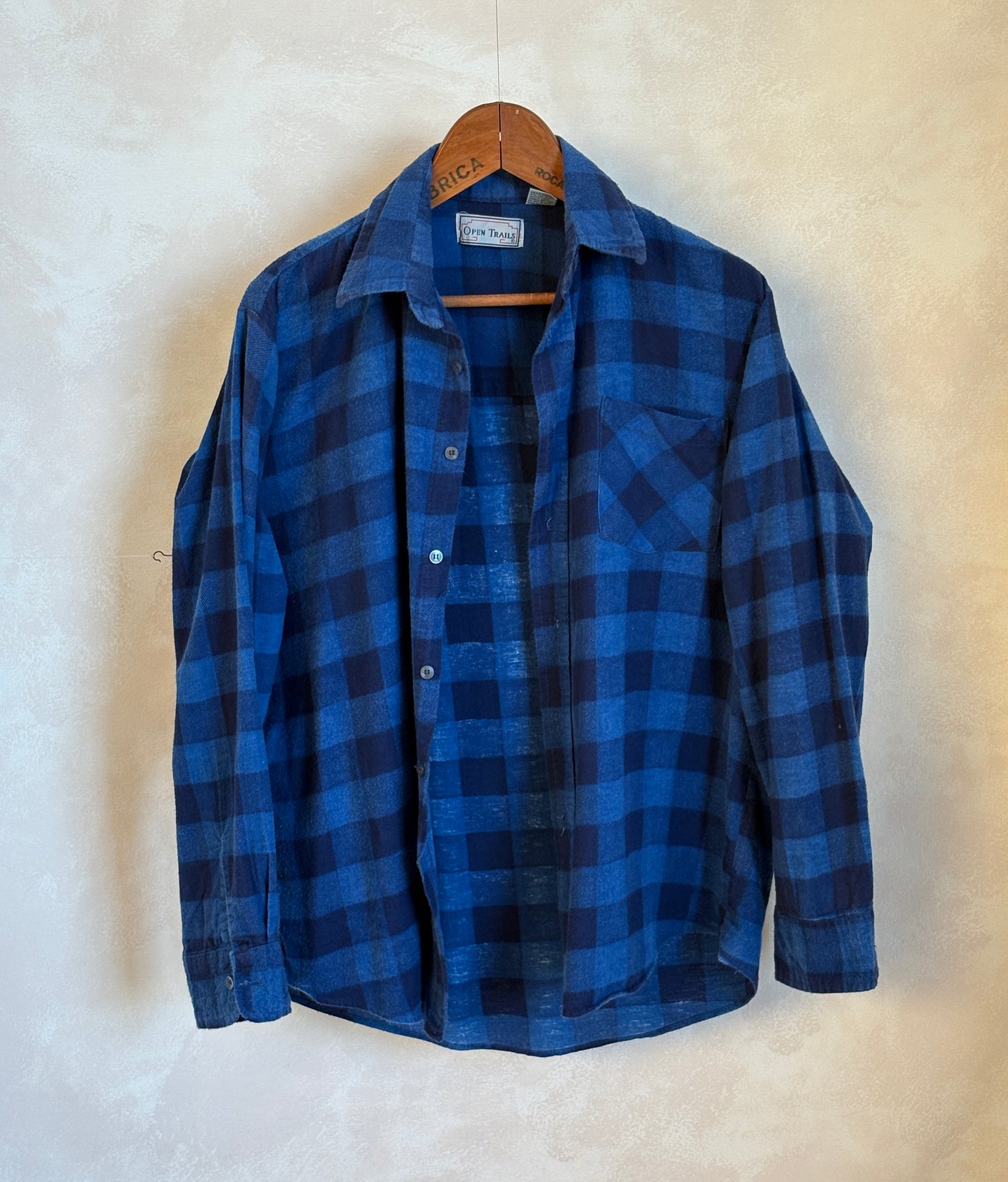 Size Med. Vintage 80s Flannel Plaid Shirt – Retro Grunge Workwear - USA Vintage Bcn