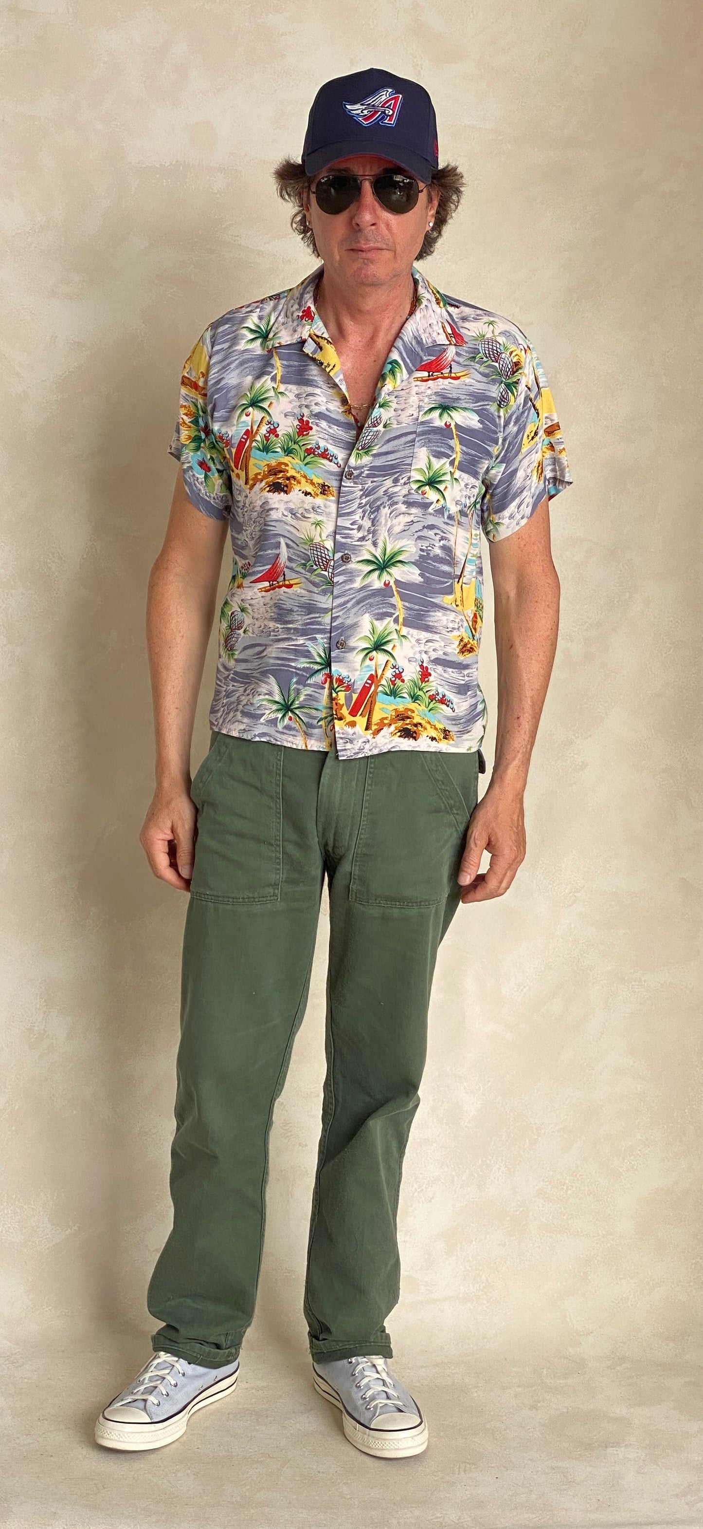 Size 14/16 youth . Vintage 90s Hawaiian shirt - USA Vintage Bcn