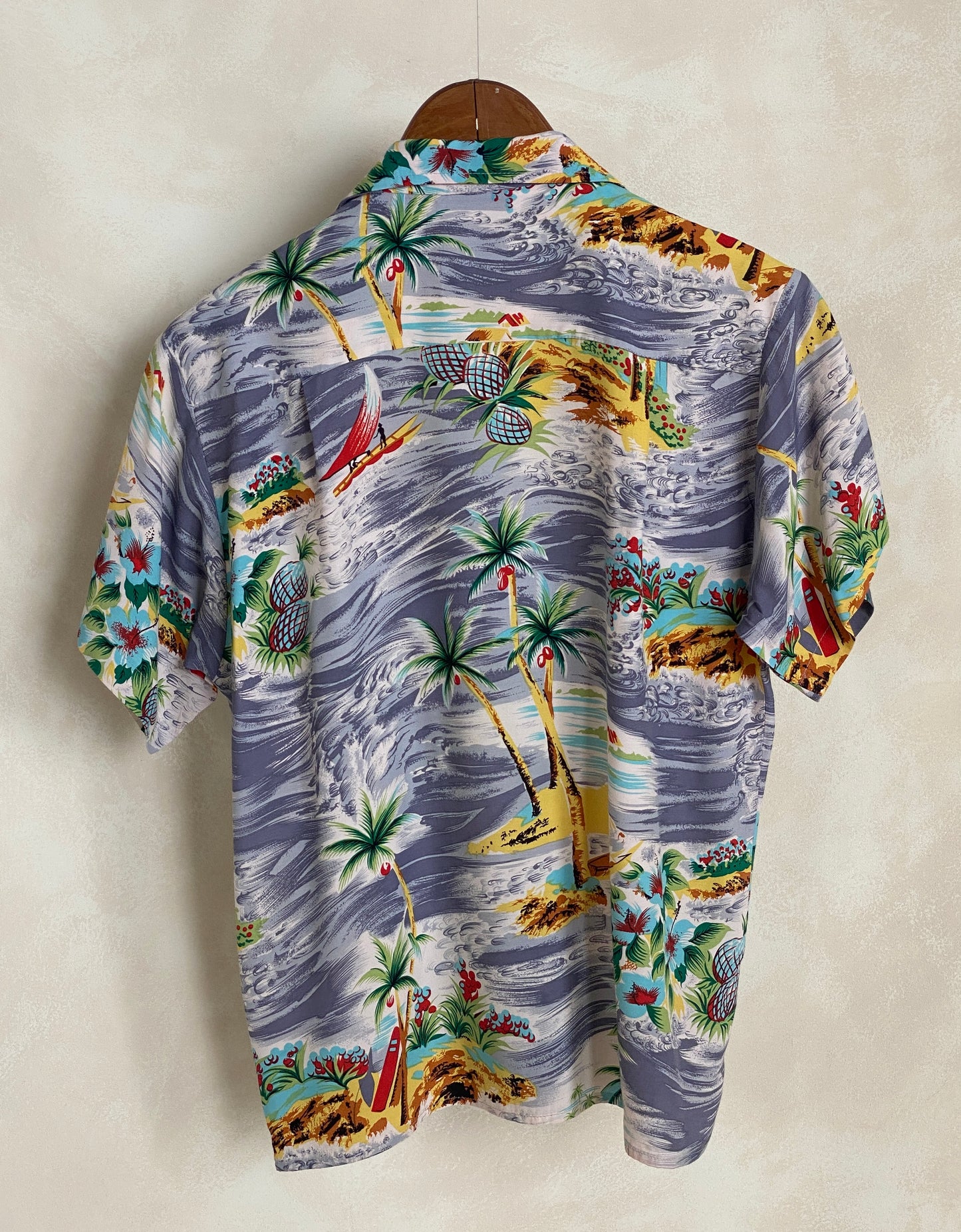Size 14/16 youth . Vintage 90s Hawaiian shirt - USA Vintage Bcn