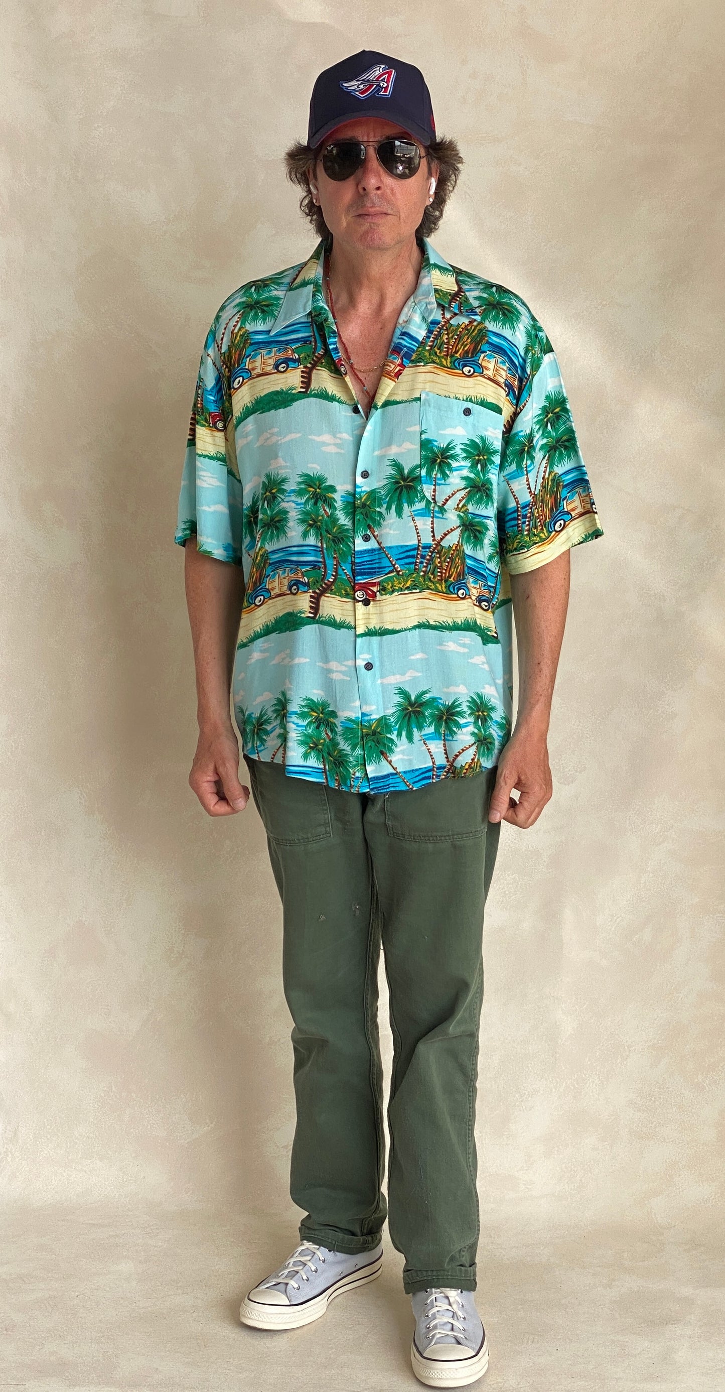 Size Large. Vintage 90s Hawaiian shirt - USA Vintage Bcn