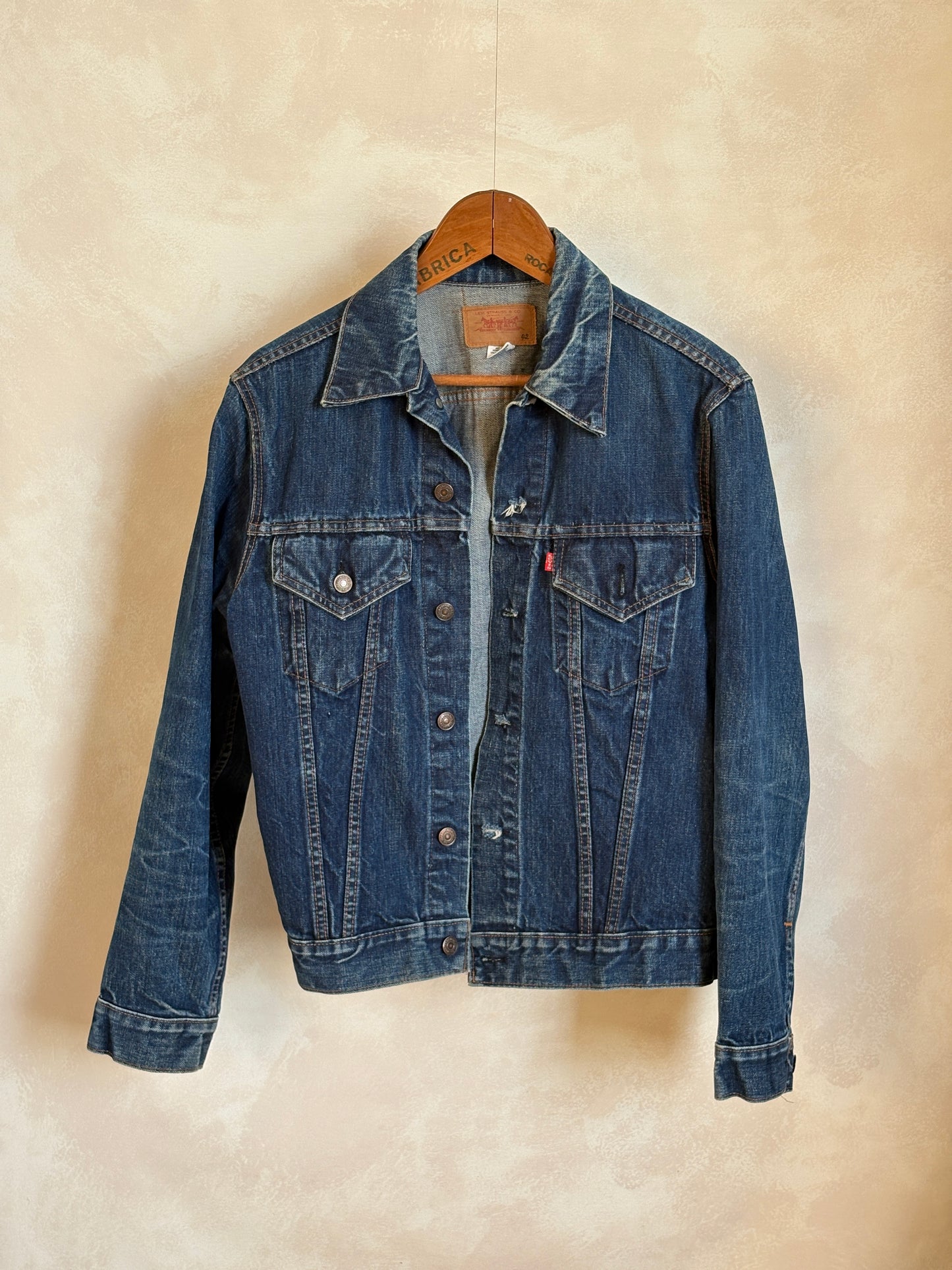 Size 42US / 52EU . Vintage 70s Levis single stitch jacket Made in USA. - USA Vintage Bcn