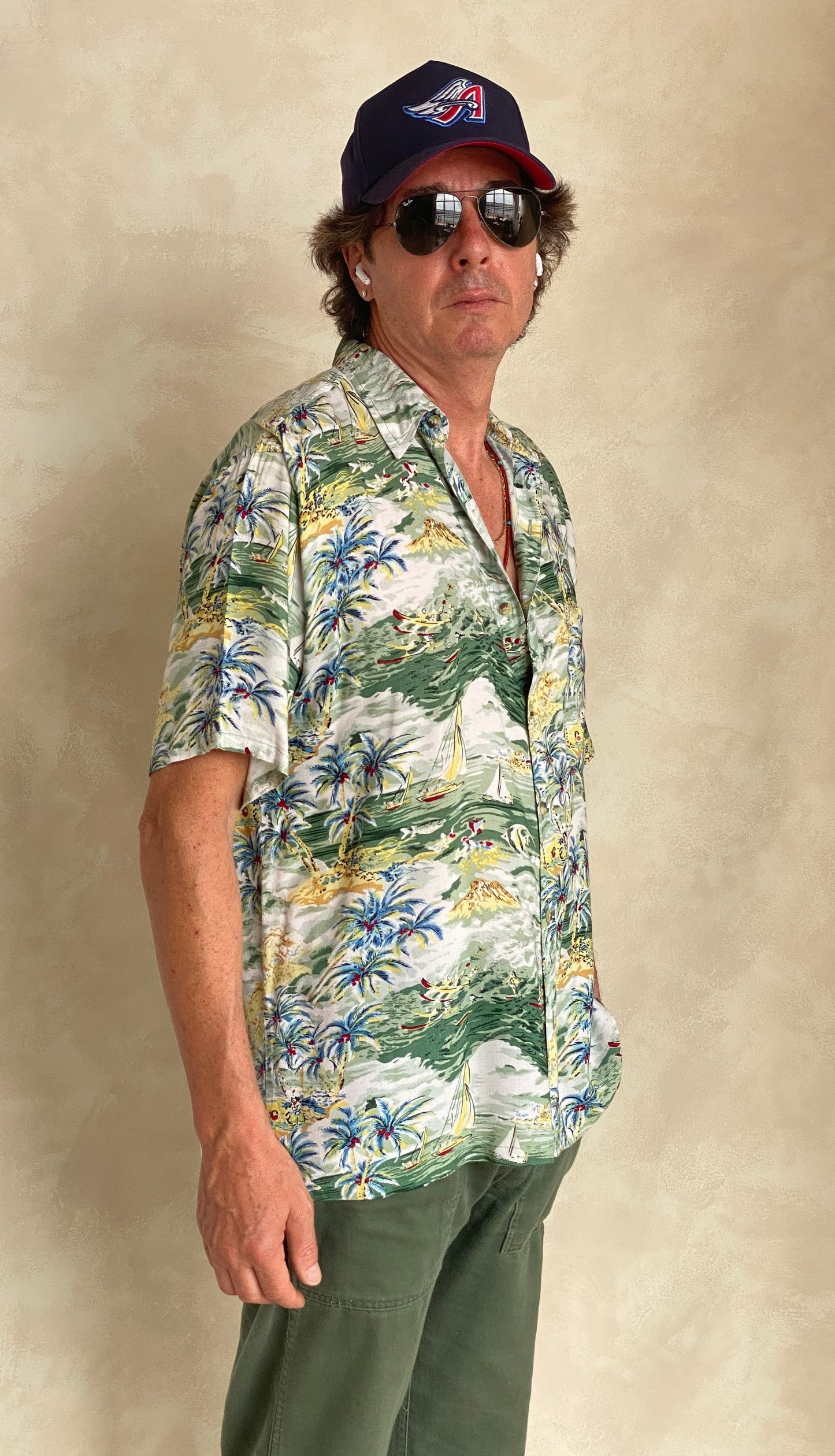 Size Large. Vintage 90s Hawaiian shirt - USA Vintage Bcn