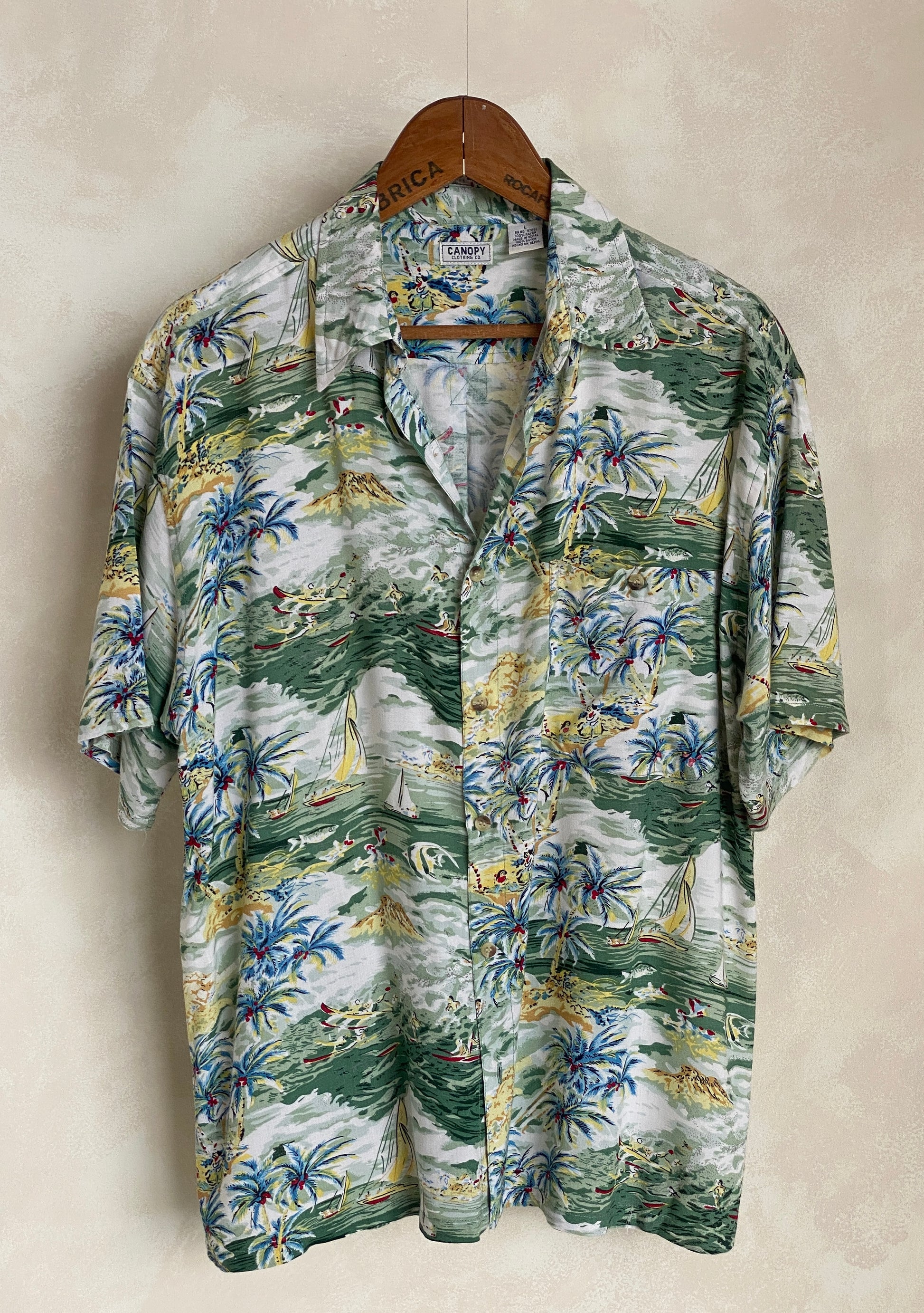 Size Large. Vintage 90s Hawaiian shirt - USA Vintage Bcn