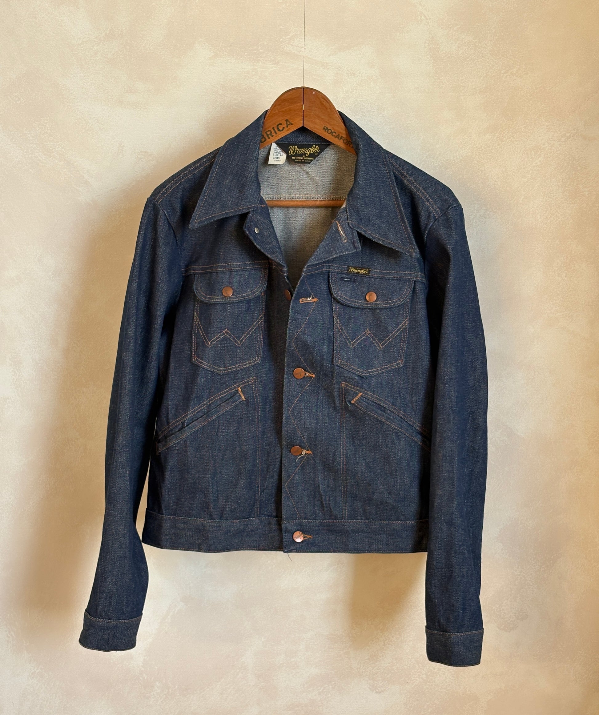 Size 40US / 50EU. Authentic 126MJ 80s Wrangler jacket – Made in the USA - USA Vintage Bcn
