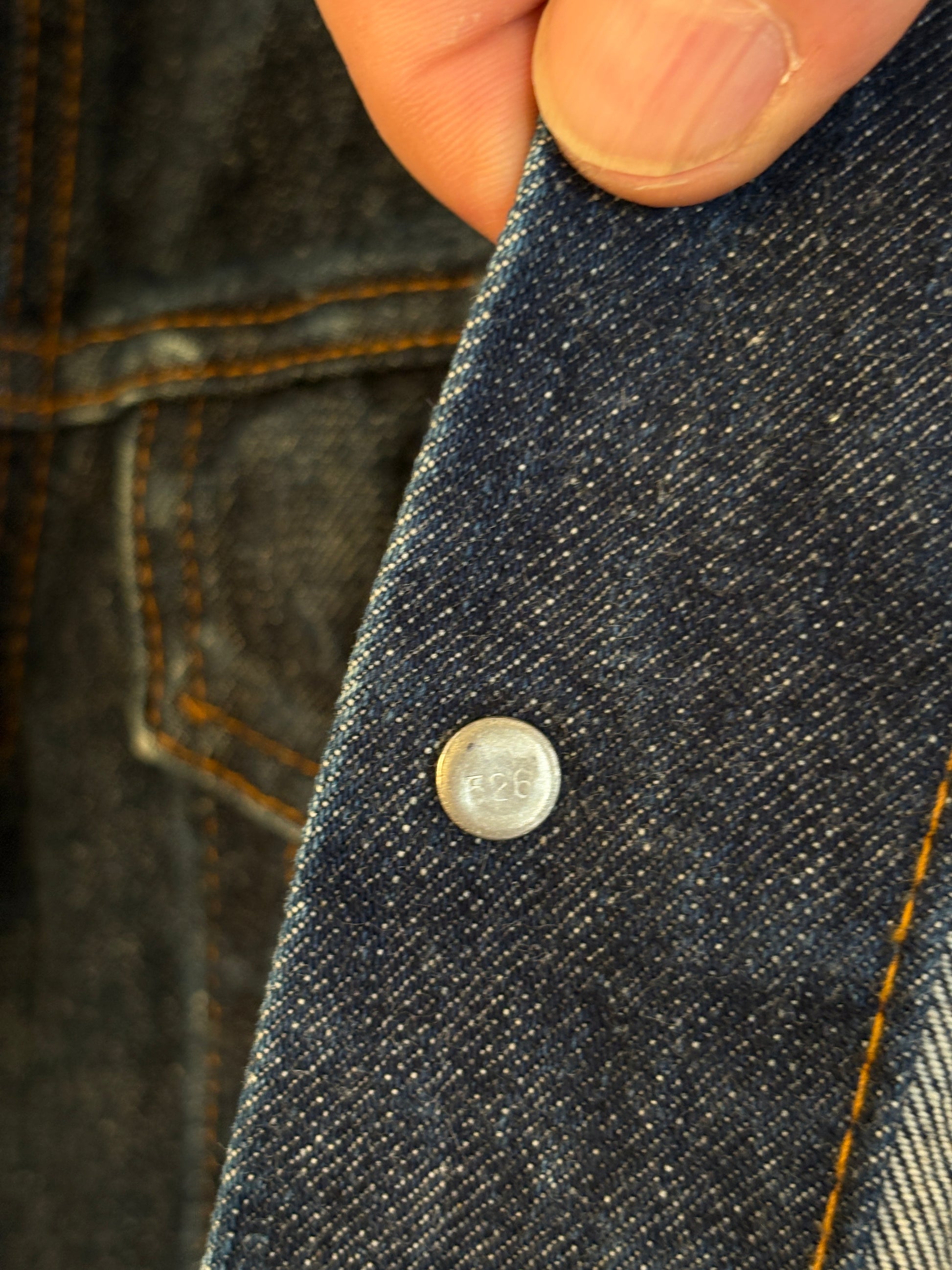 Size 38US / 48EU . Vintage 70s Levi’s Denim Jacket – 2 Pockets – Made in USA - USA Vintage Bcn