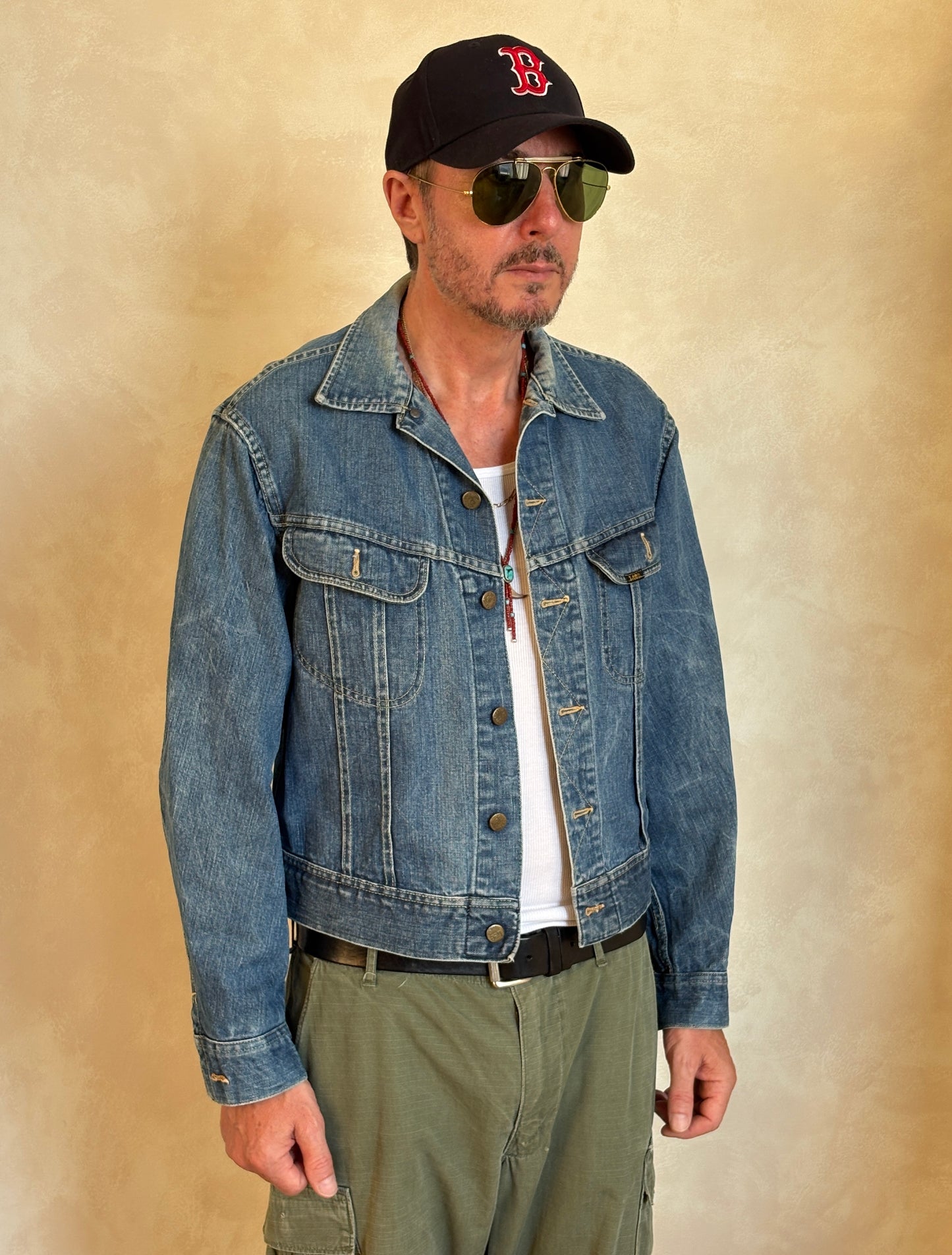 Size 42-44US / 52-54EU.Vintage 70s Lee Union Made Denim Shirt – 2 Pockets – Made in USA - USA Vintage Bcn