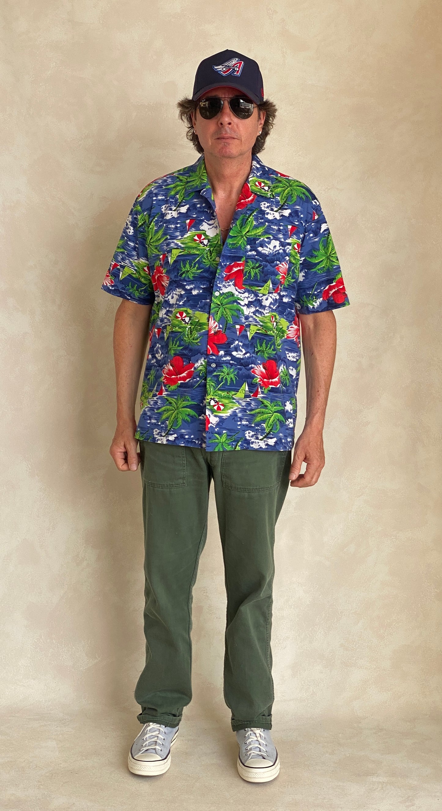 Size Large. Vintage 90s cotton Hawaiian shirt - USA Vintage Bcn