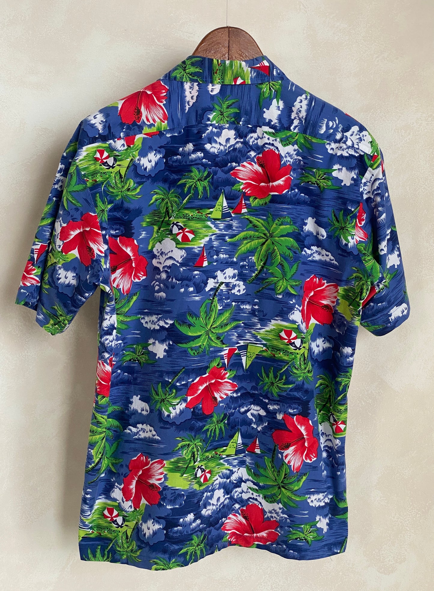 Size Large. Vintage 90s cotton Hawaiian shirt - USA Vintage Bcn