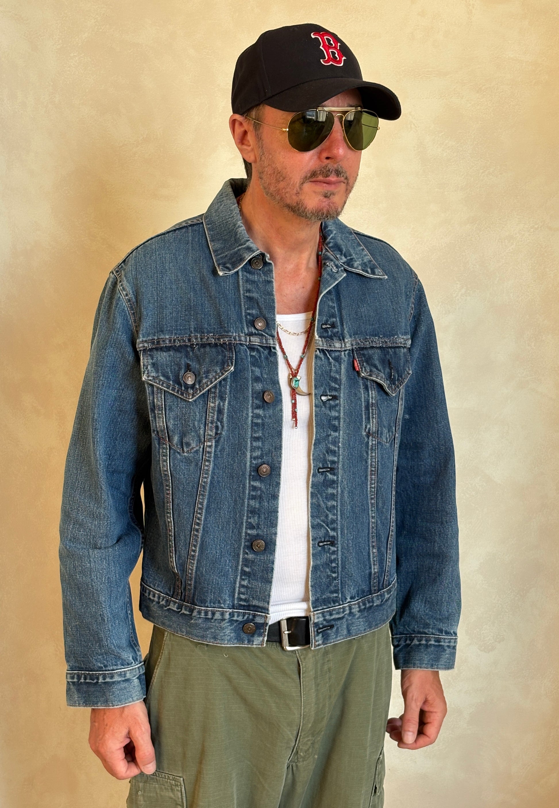 Size 42-44US / 52-54EU . Vintage 70s Levi’s Denim Jacket – 2 Pockets – Made in USA - USA Vintage Bcn