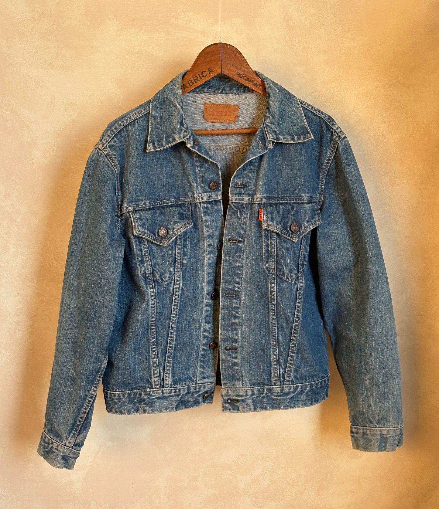Size 42US / 52EU . Vintage 70s Levi’s Denim Jacket – 2 Pockets – Made in USA - USA Vintage Bcn