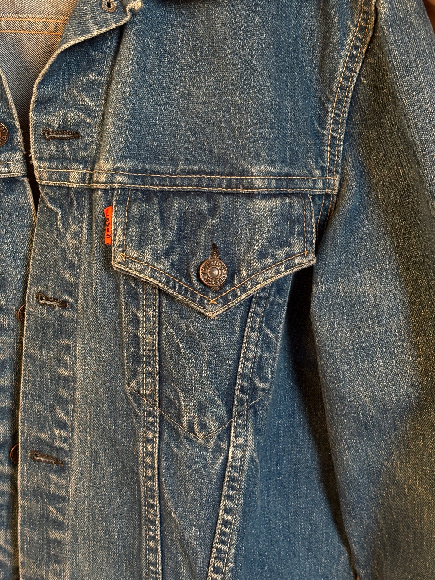 Size 42US / 52EU . Vintage 70s Levi’s Denim Jacket – 2 Pockets – Made in USA - USA Vintage Bcn