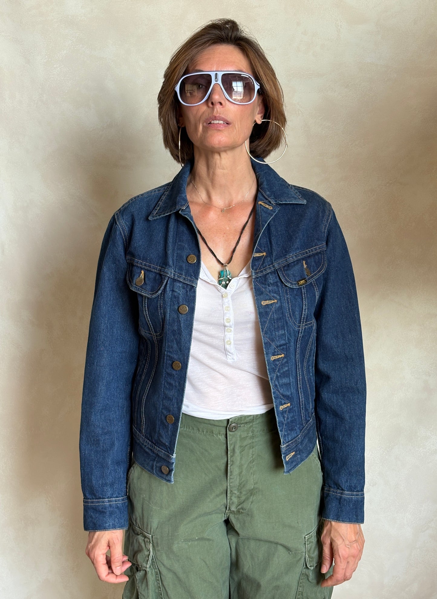 Size 34US / 44EU . Vintage 80s Lee Denim Jacket – 4 Pockets – Made in USA - USA Vintage Bcn