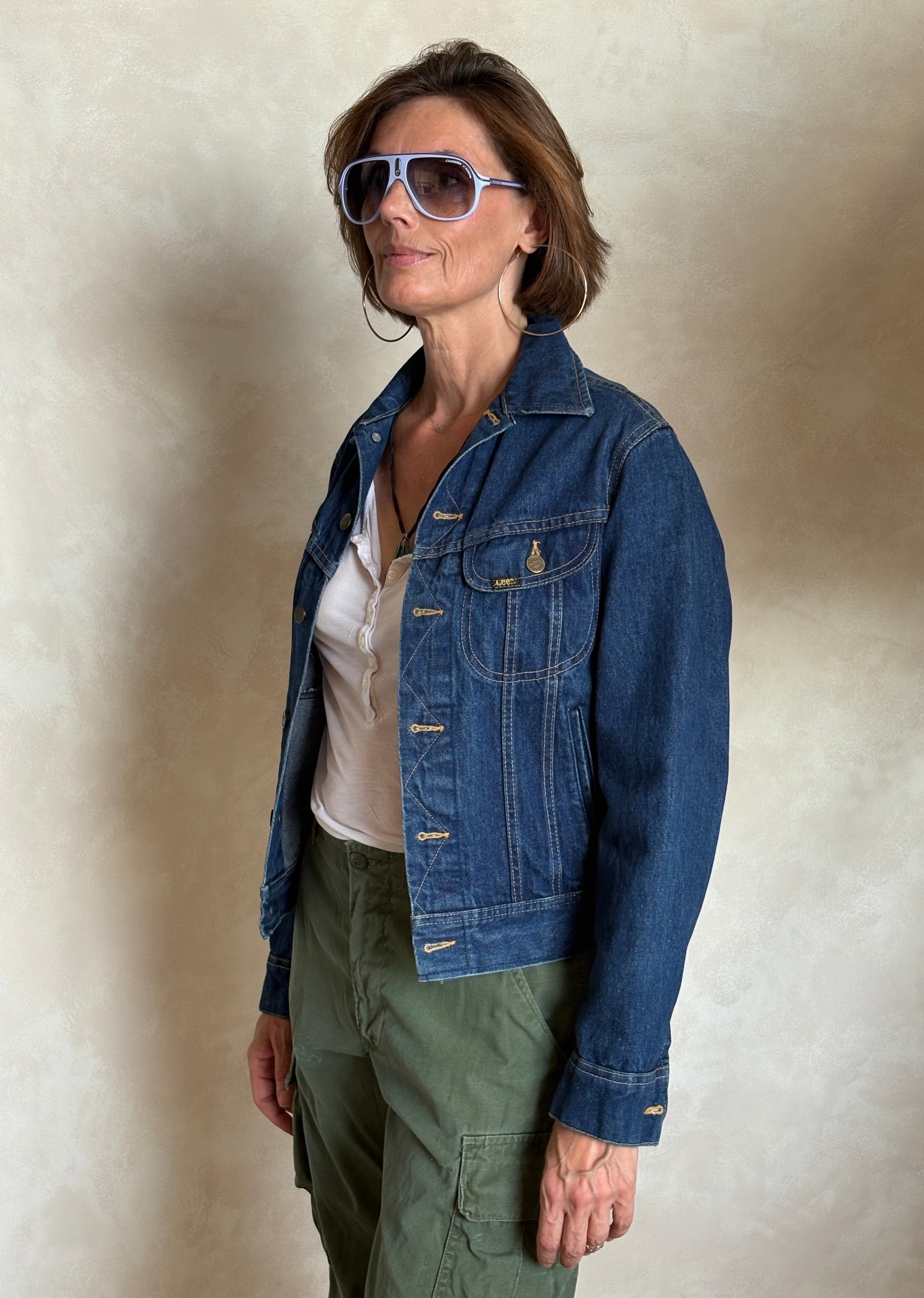Size 34US / 44EU . Vintage 80s Lee Denim Jacket – 4 Pockets – Made in USA - USA Vintage Bcn