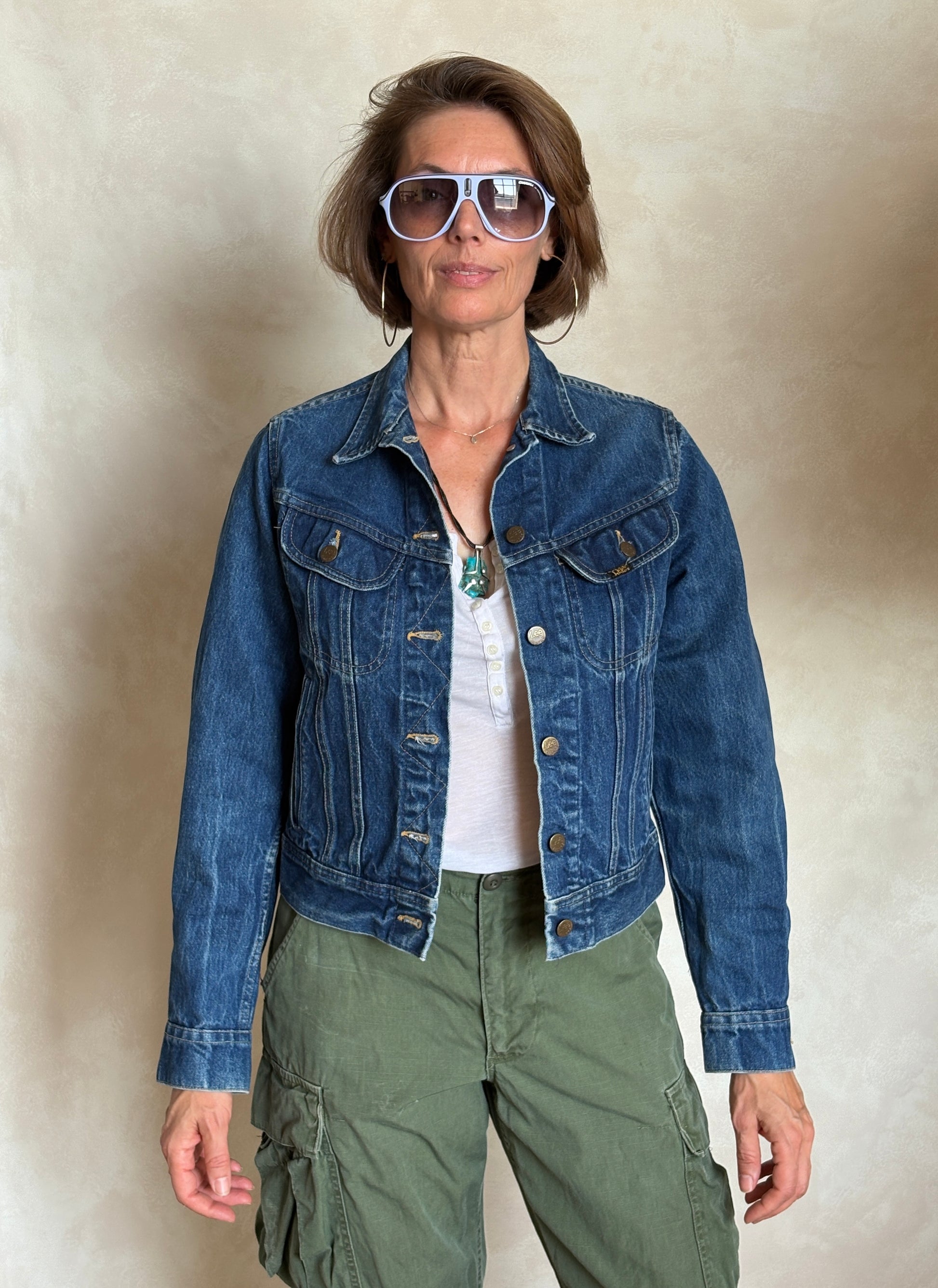 Size 34US / 44EU .Vintage 80s Lee Denim Jacket – 4 Pockets – Made in USA - USA Vintage Bcn