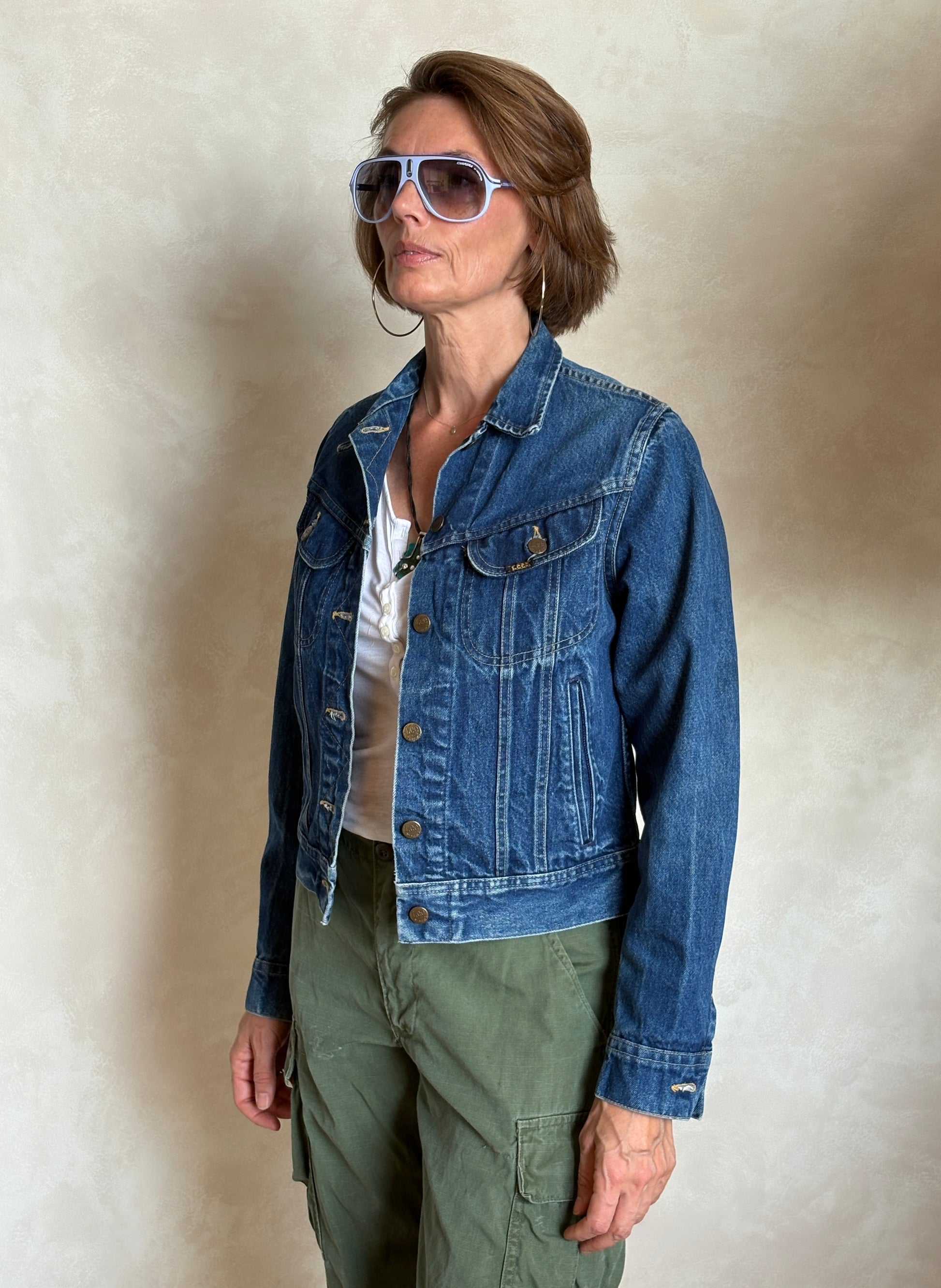 Size 34US / 44EU .Vintage 80s Lee Denim Jacket – 4 Pockets – Made in USA - USA Vintage Bcn