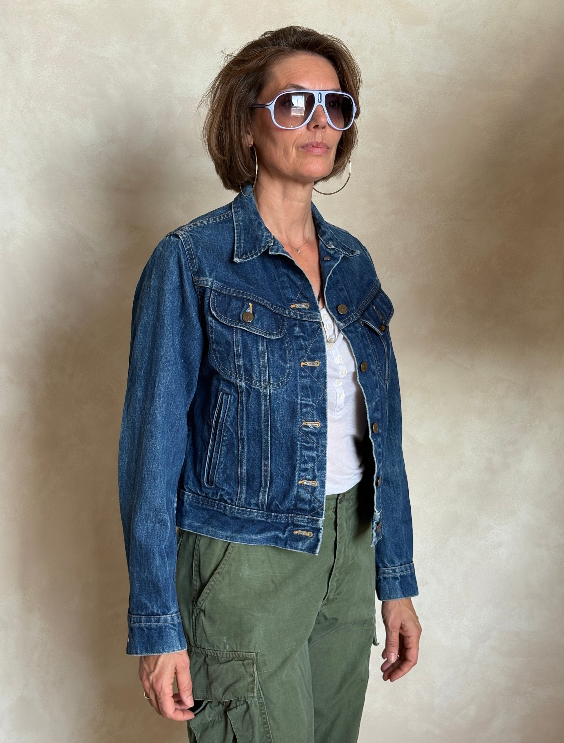 Size 34US / 44EU .Vintage 80s Lee Denim Jacket – 4 Pockets – Made in USA - USA Vintage Bcn